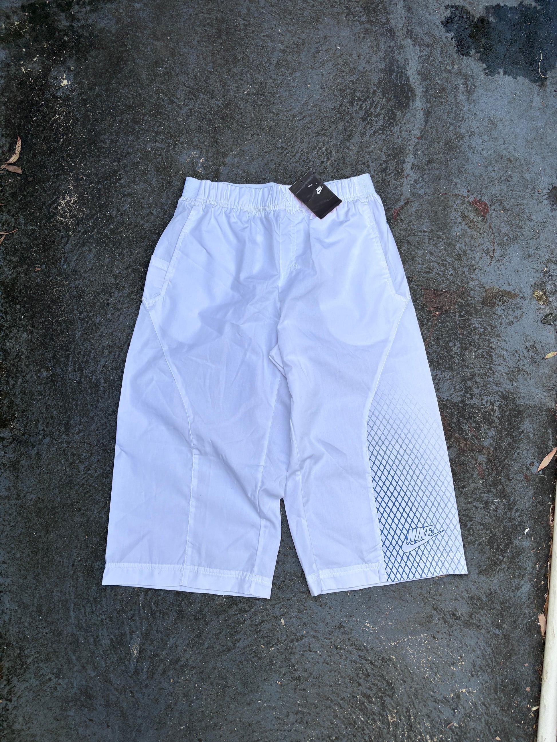 Vintage Y2K Nike Tn 3/4 Track Pants Men Size S White Blue Details Classic Nylon Windbreakers (Copy)