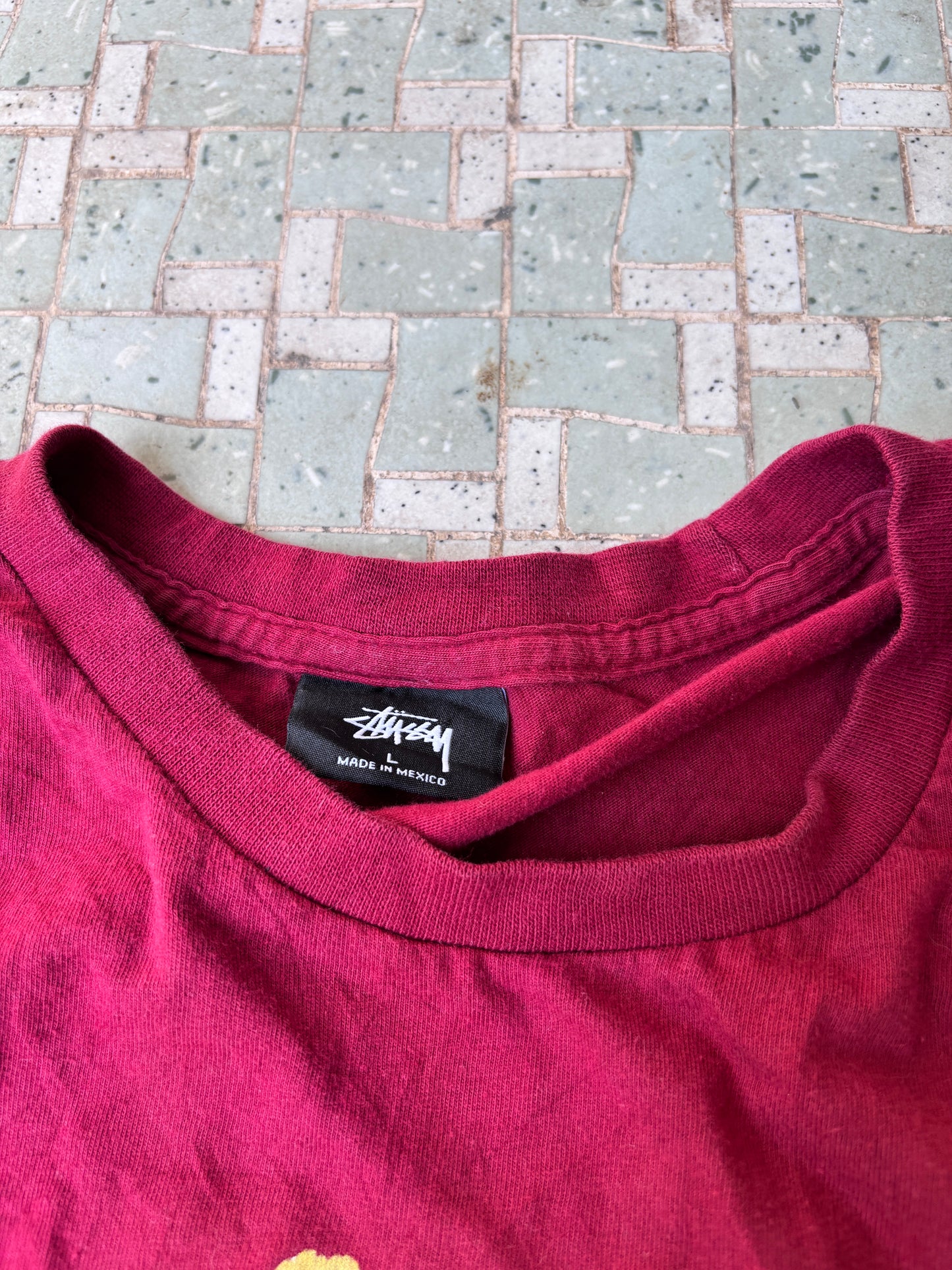 Stussy World Tour T-Shirt Size L Red