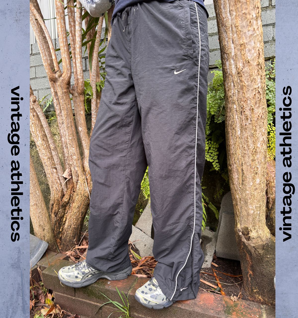 nylon nike track pants mens