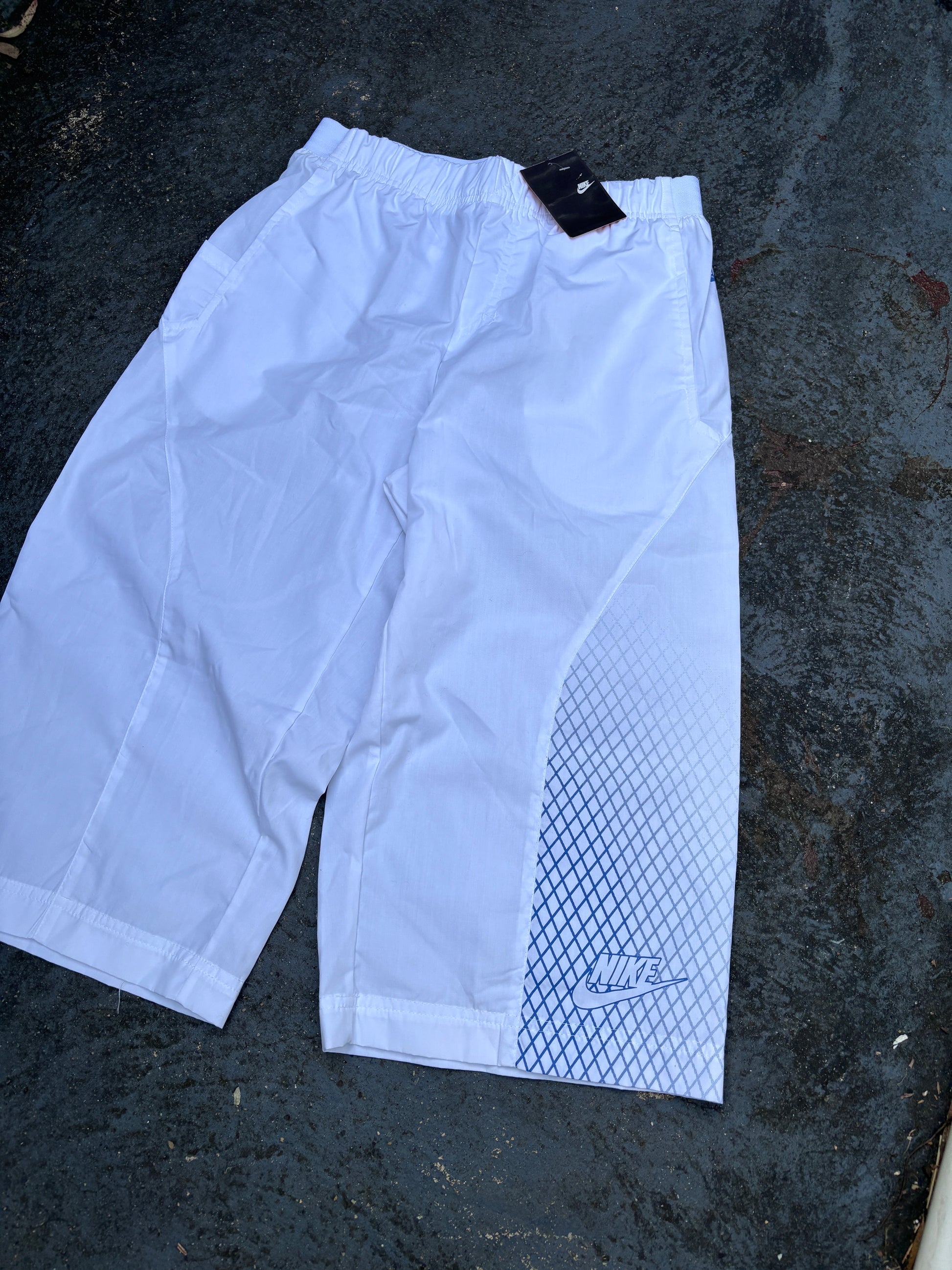 Vintage Y2K Nike Tn 3/4 Track Pants Men Size S White Blue Details Classic Nylon Windbreakers (Copy)