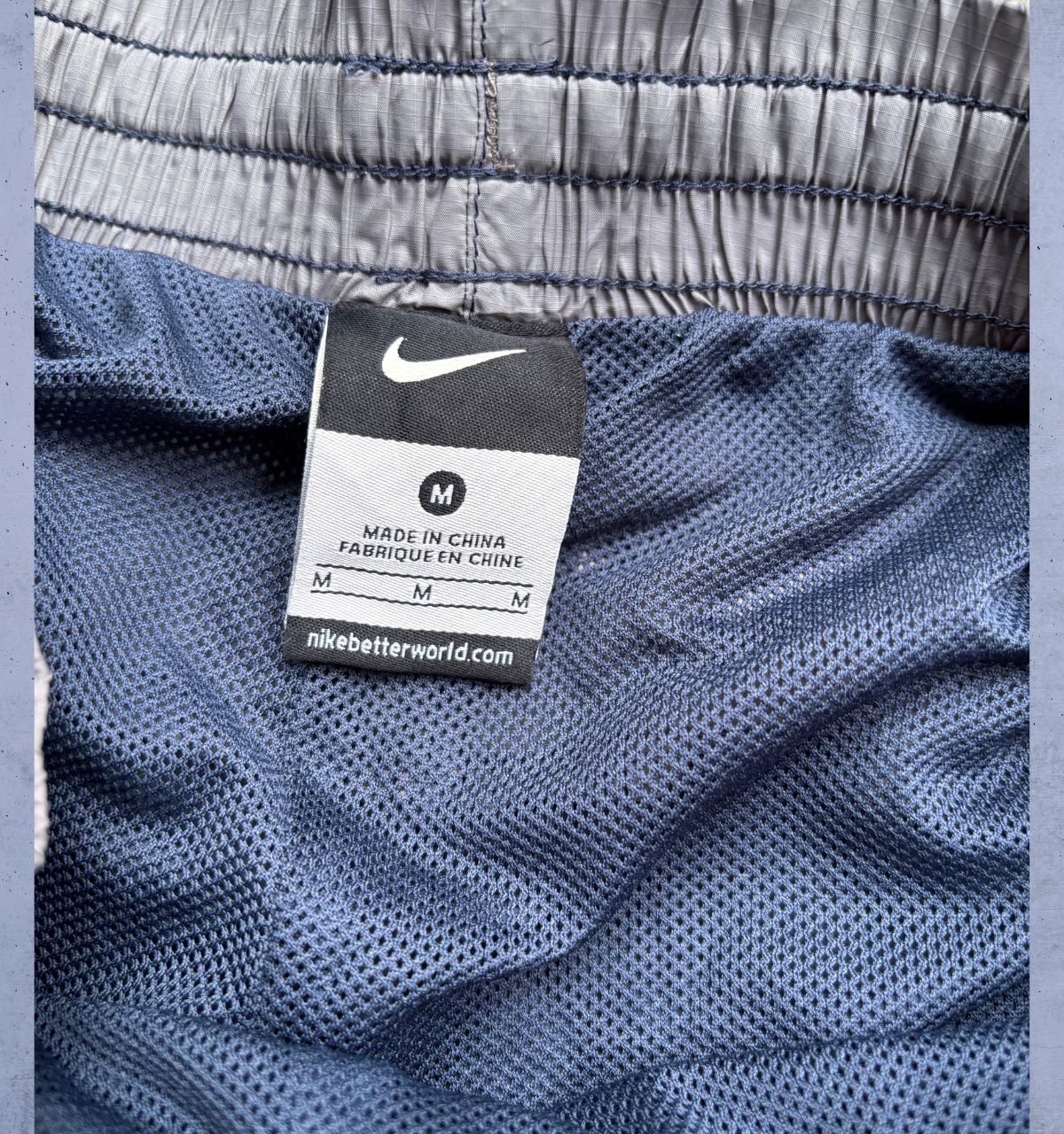 Classic Nike Track Pants Women’s XS/S Grey Blue Spell Out Wide Leg Tech Wear