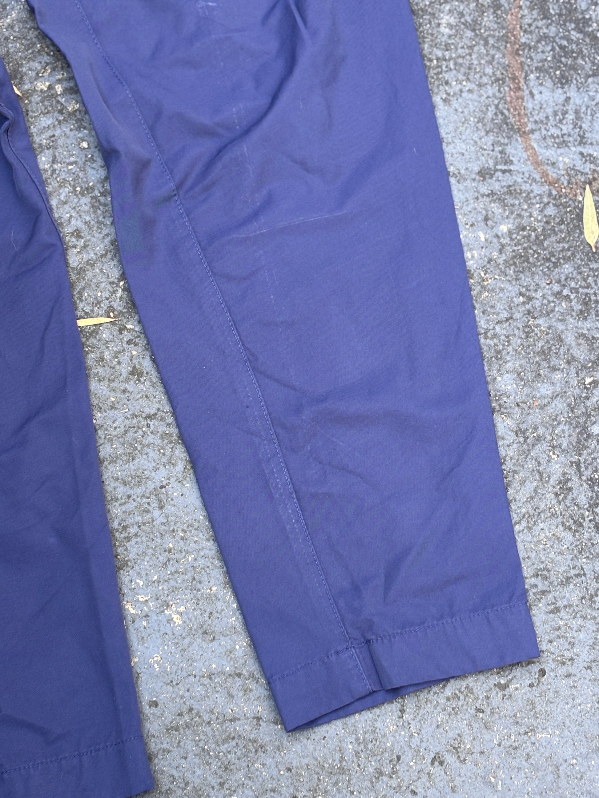 Nike Cargo Track Pants Women’s Size S Blue White Logo Straight Leg