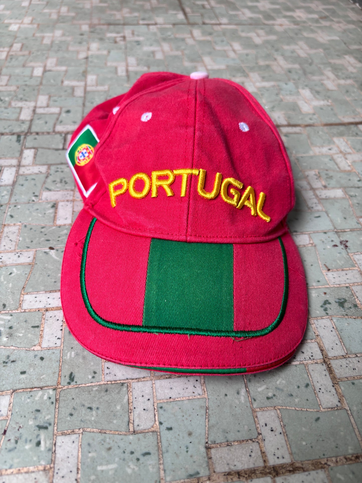 Portugal National Hat OSFM Red Football Supporter Cap