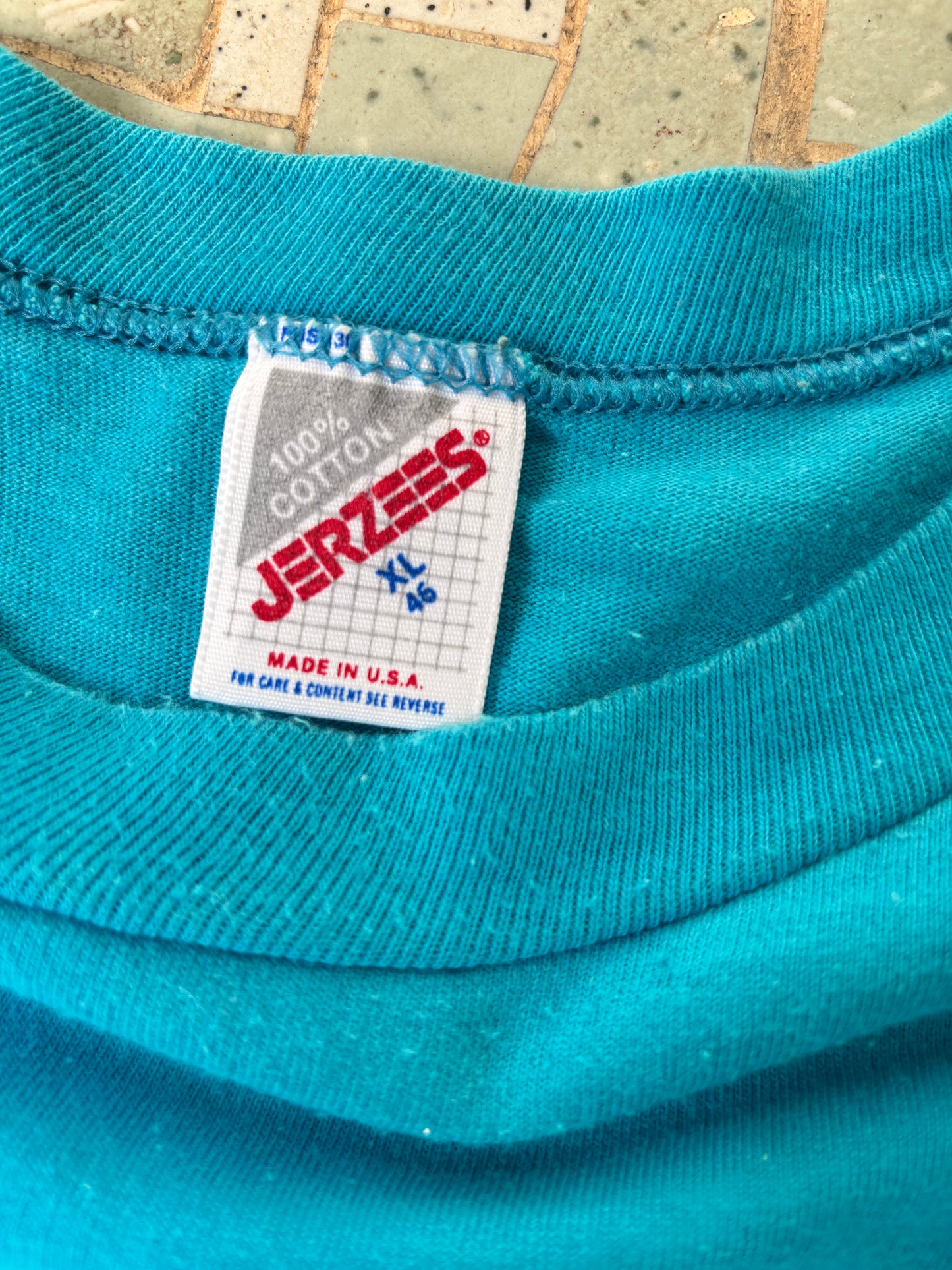 Vintage 90s JERZEES Free Rapids Austria T-shirt XL Blue Retro Single Stitch