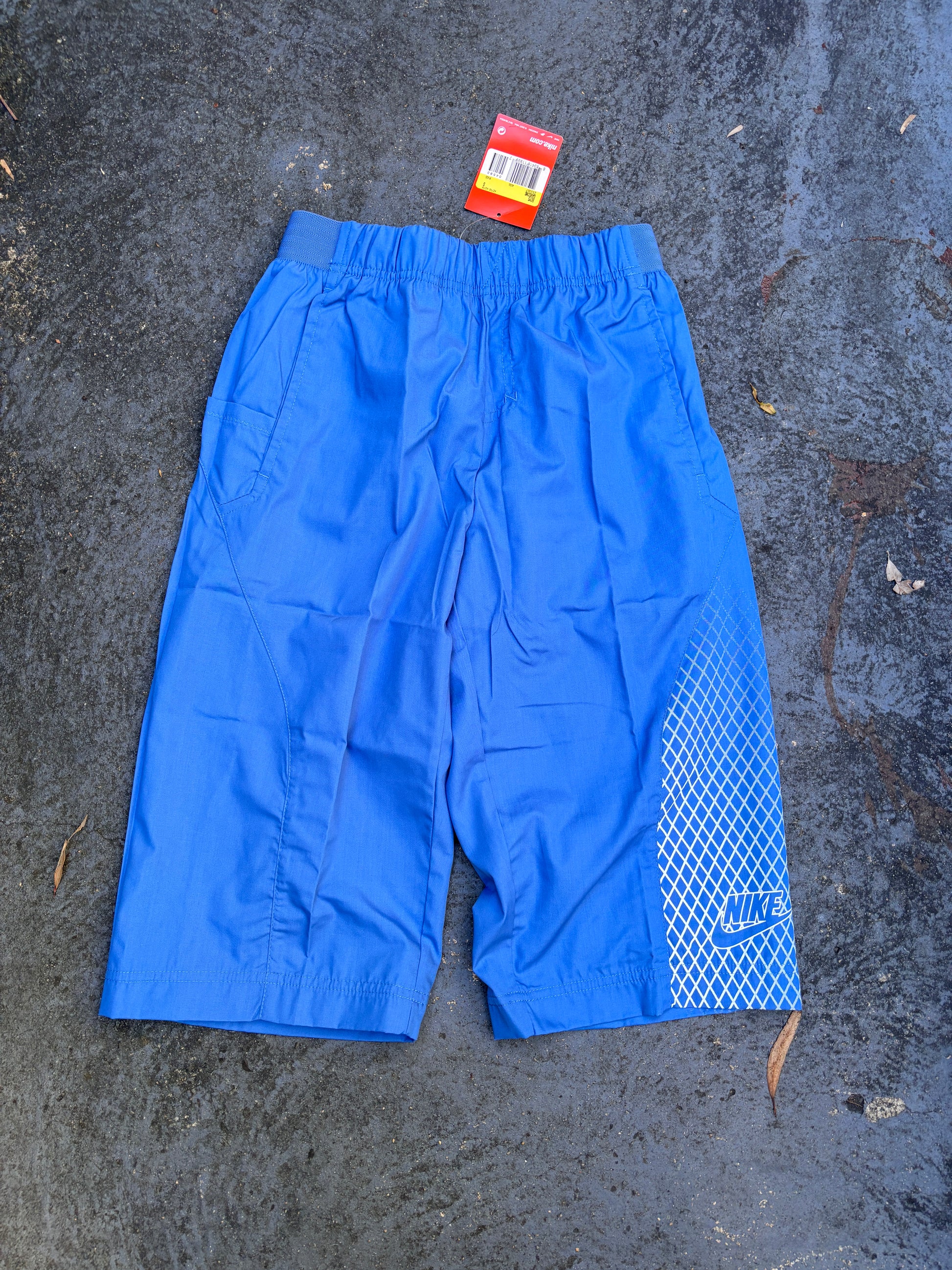 Vintage Y2K Nike Tn 3/4 Track Pants Unisex Size S Blue White Details Classic Nylon Windbreakers