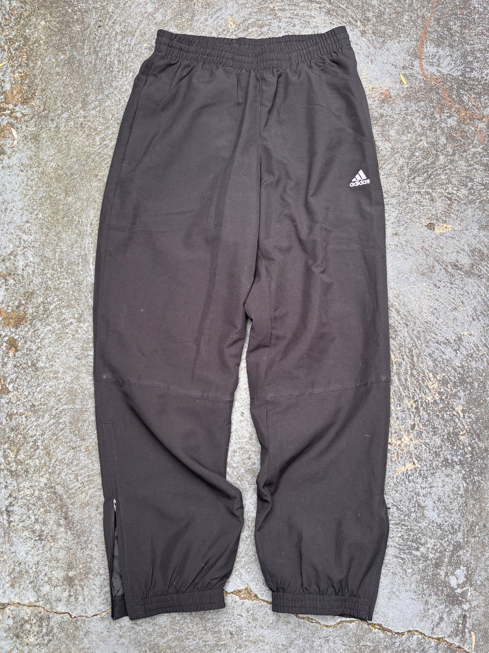 Modern Adidas Track Pants Womens S Black White Logo Classic Windbreakers