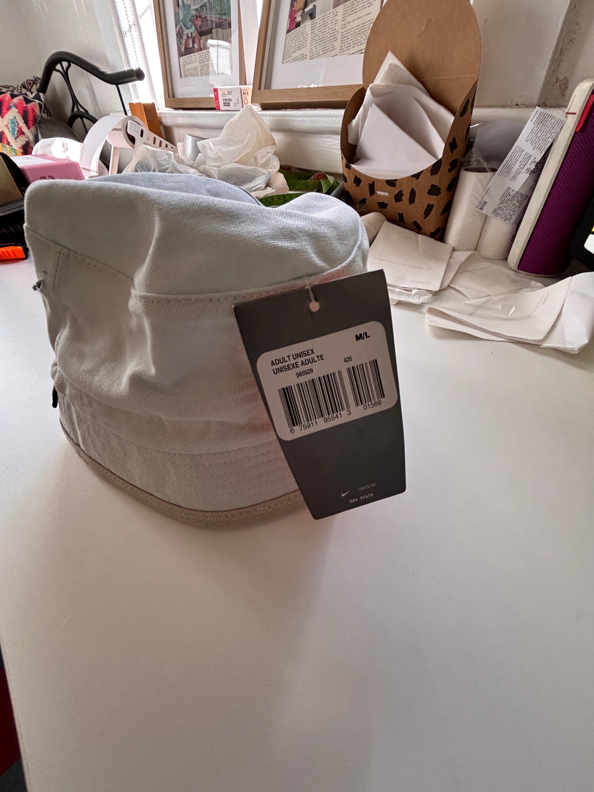 Vintage Y2K Nike Bucket Hat OSFM Baby Blue New w Tags NWT Deadstock