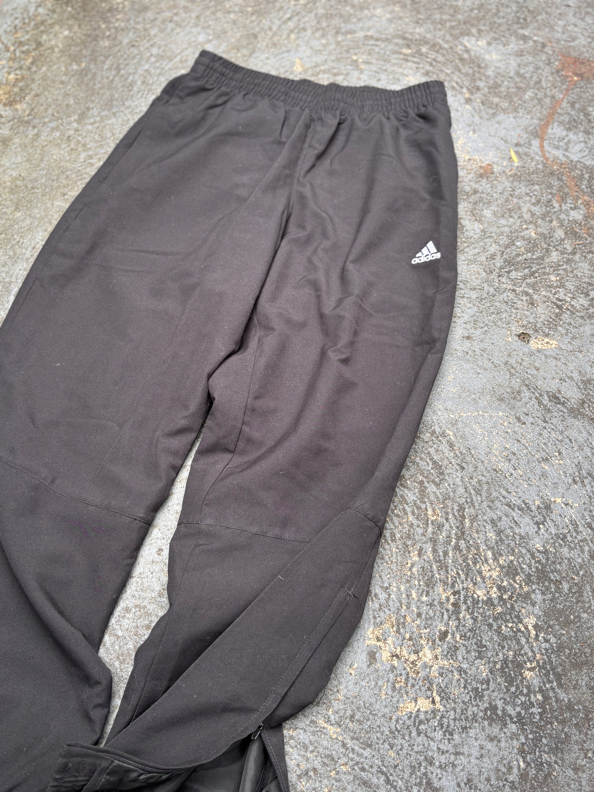 Modern Adidas Track Pants Womens S Black White Logo Classic Windbreakers