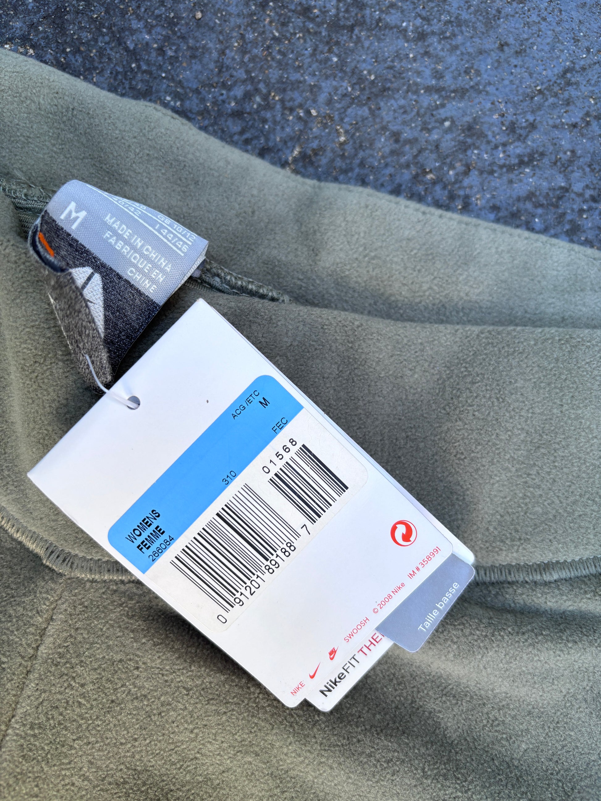 Vintage Y2K Nike ACG Track Pants Women’s M Green NWT Fleece Therma-Fit