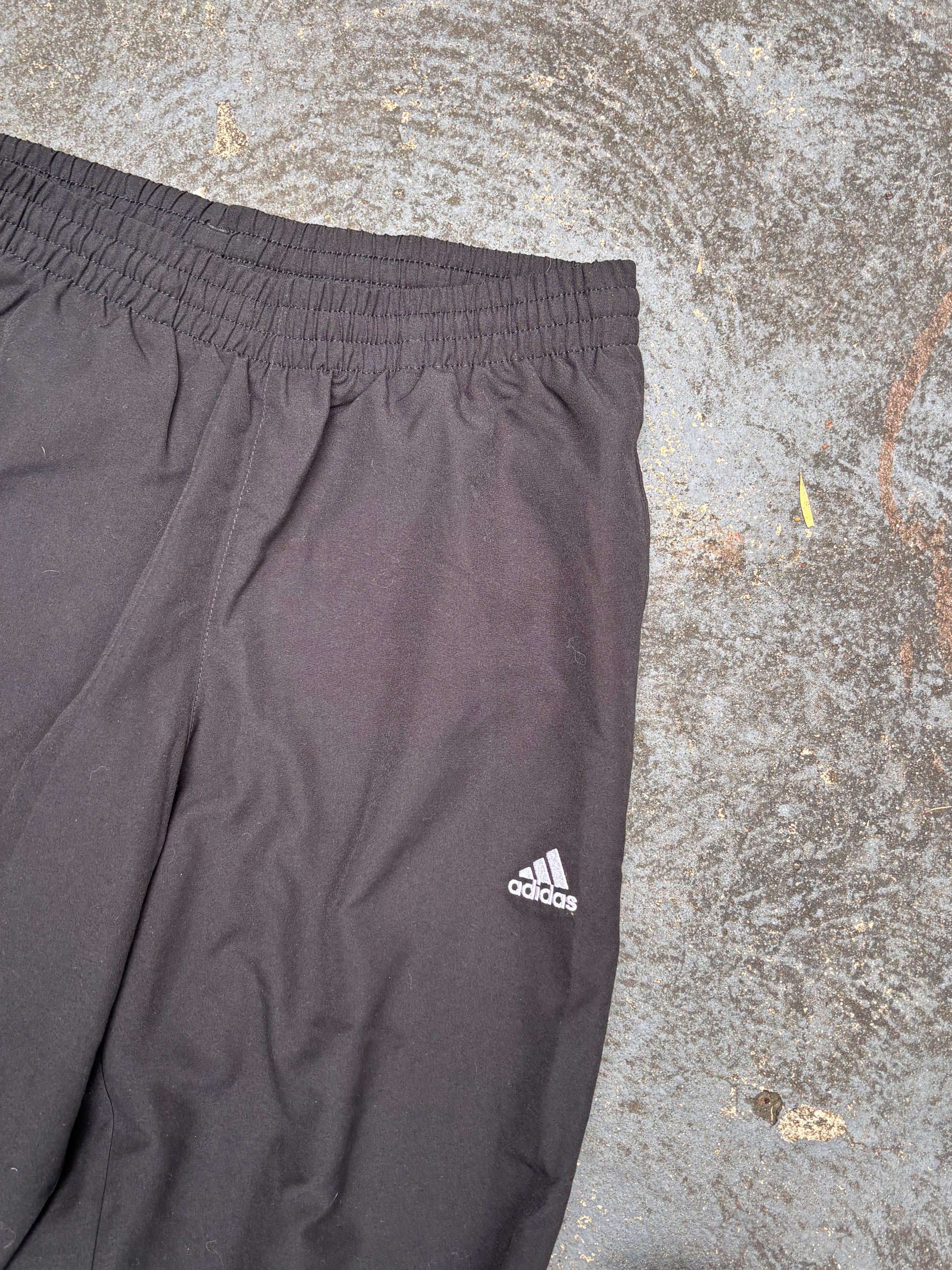 Modern Adidas Track Pants Womens S Black White Logo Classic Windbreakers