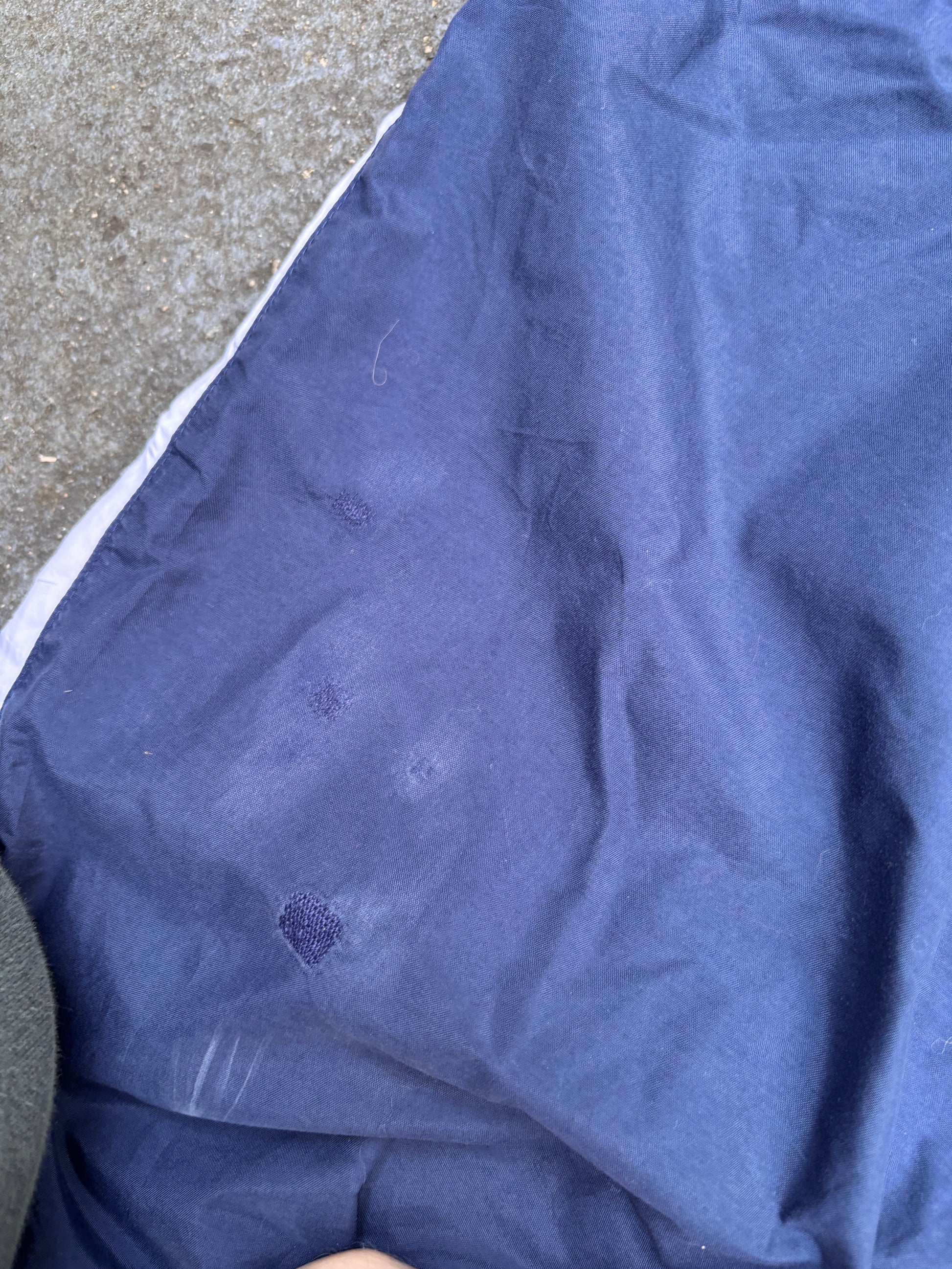 Vintage Y2K Nike Track Pants Womens M Navy White Detail 3/4 Length Wide Leg