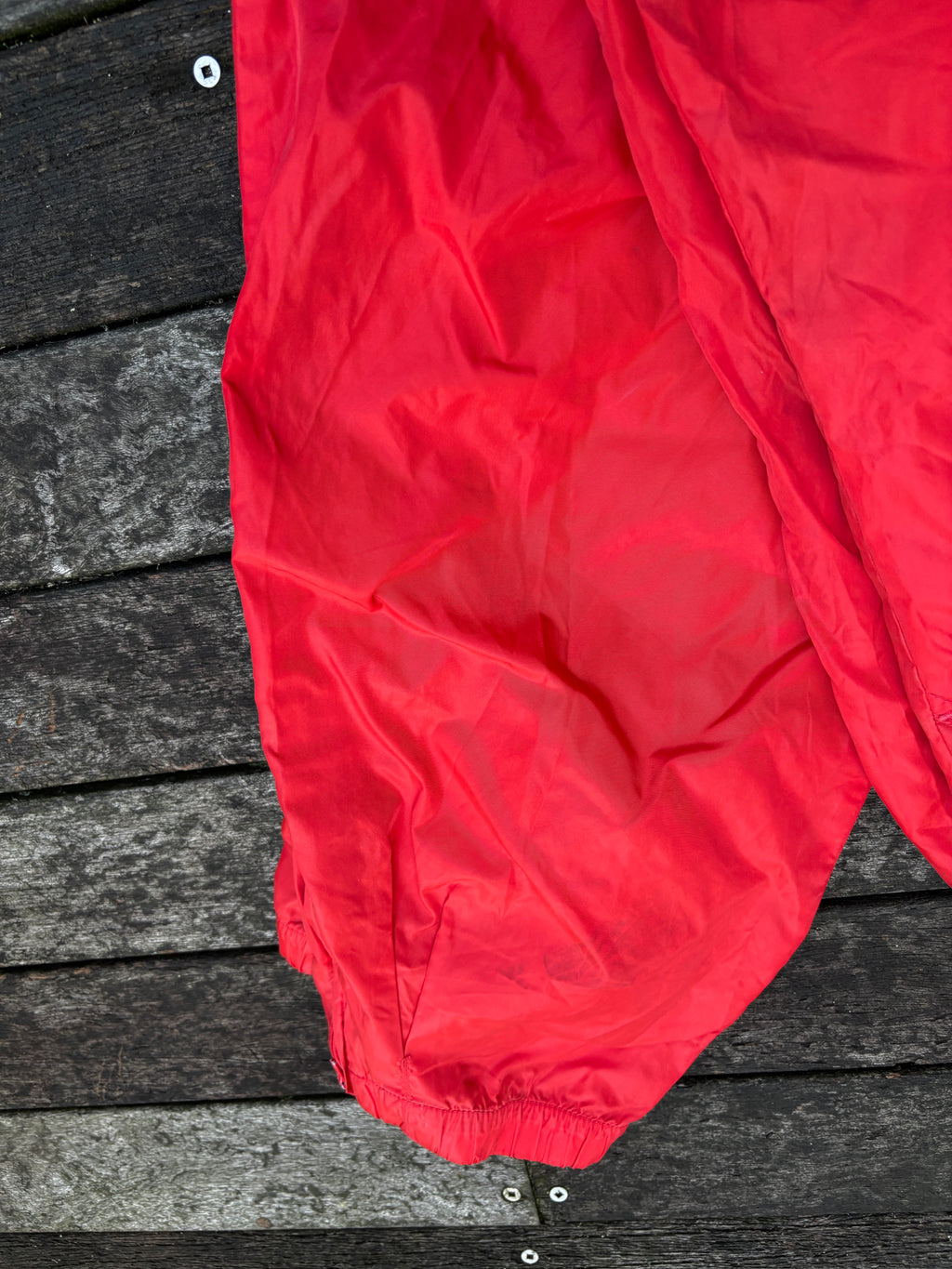90's Nike Red on Red Nylon Lightweight Winderbreaker Track Pants