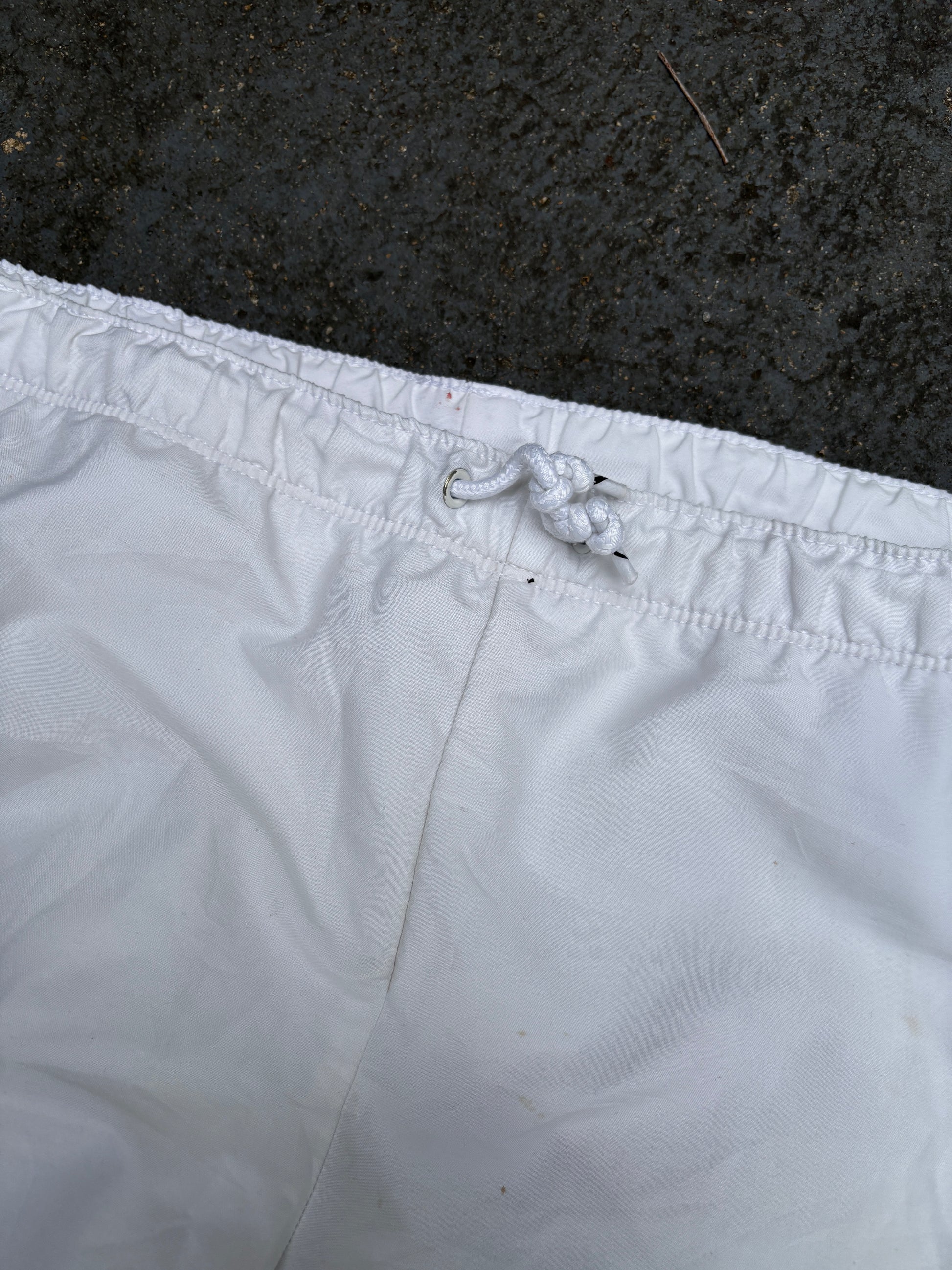 Vintage Y2K Nike Track Pants Size M White Black Detail Classic Windbreakers