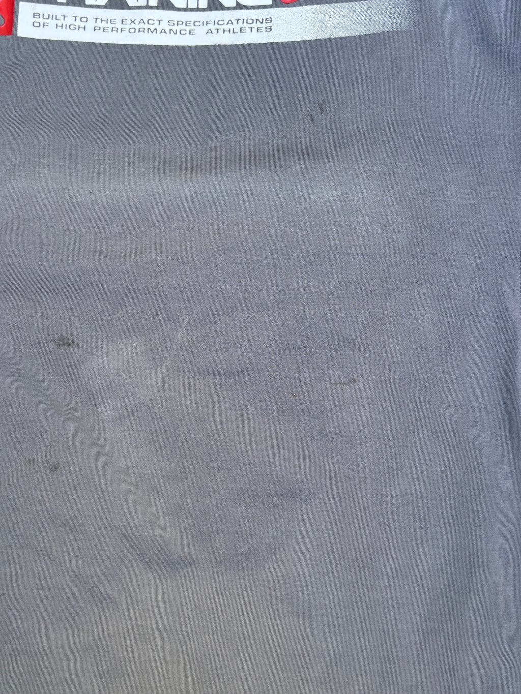 Vintage Y2K Nike Dri-Fit T-Shirt Size M Grey Red Textured Front Graphic Swoosh