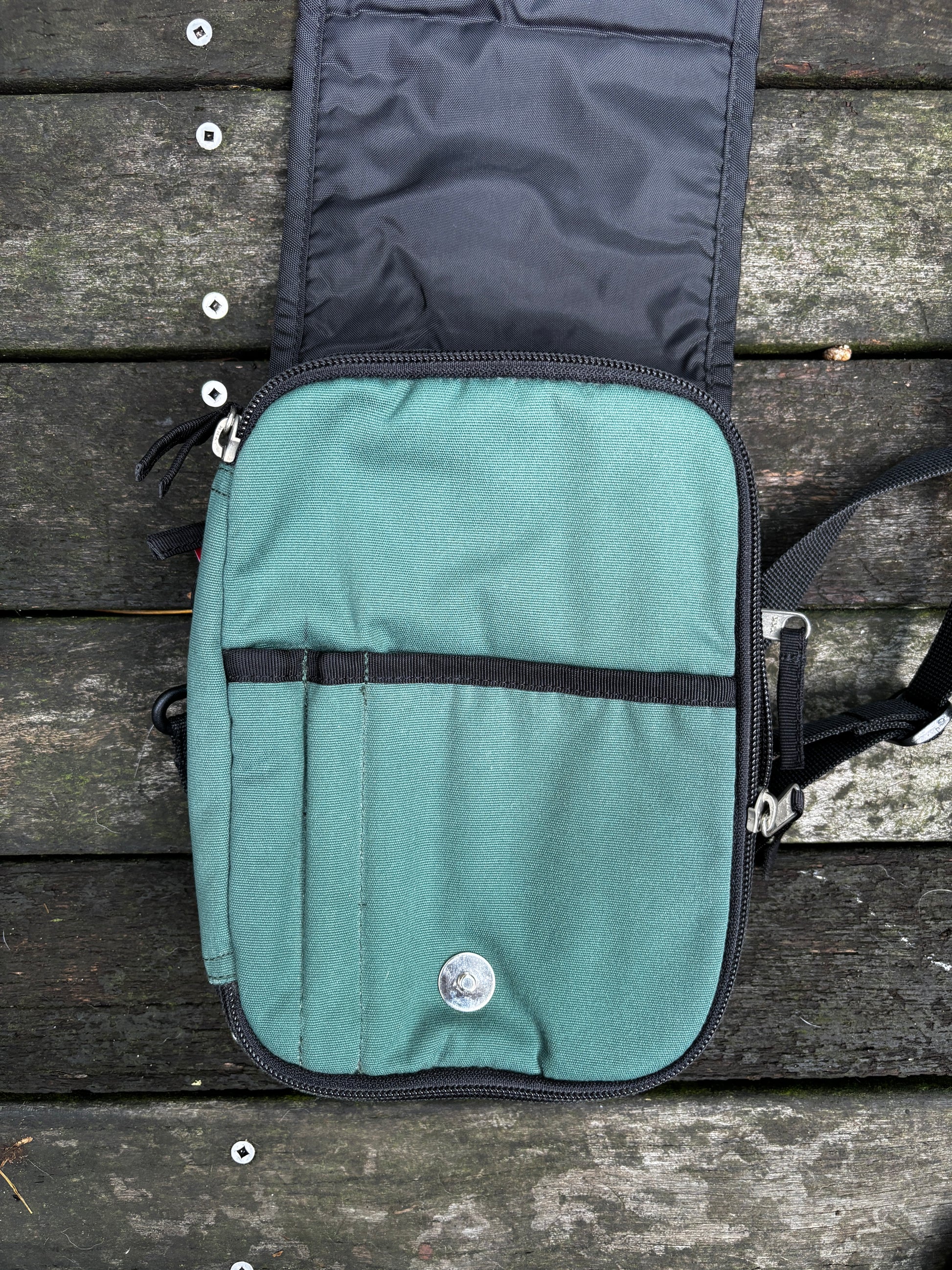 Vintage Kathmandu Shoulder Bag Small Satchel Green Gorpcore Utilty