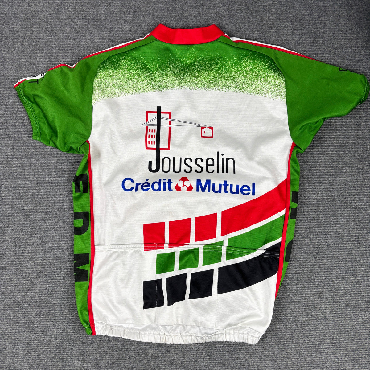 Vintage 90s EDM Cycling Jersey Men's Medium White Multi Made in Italy