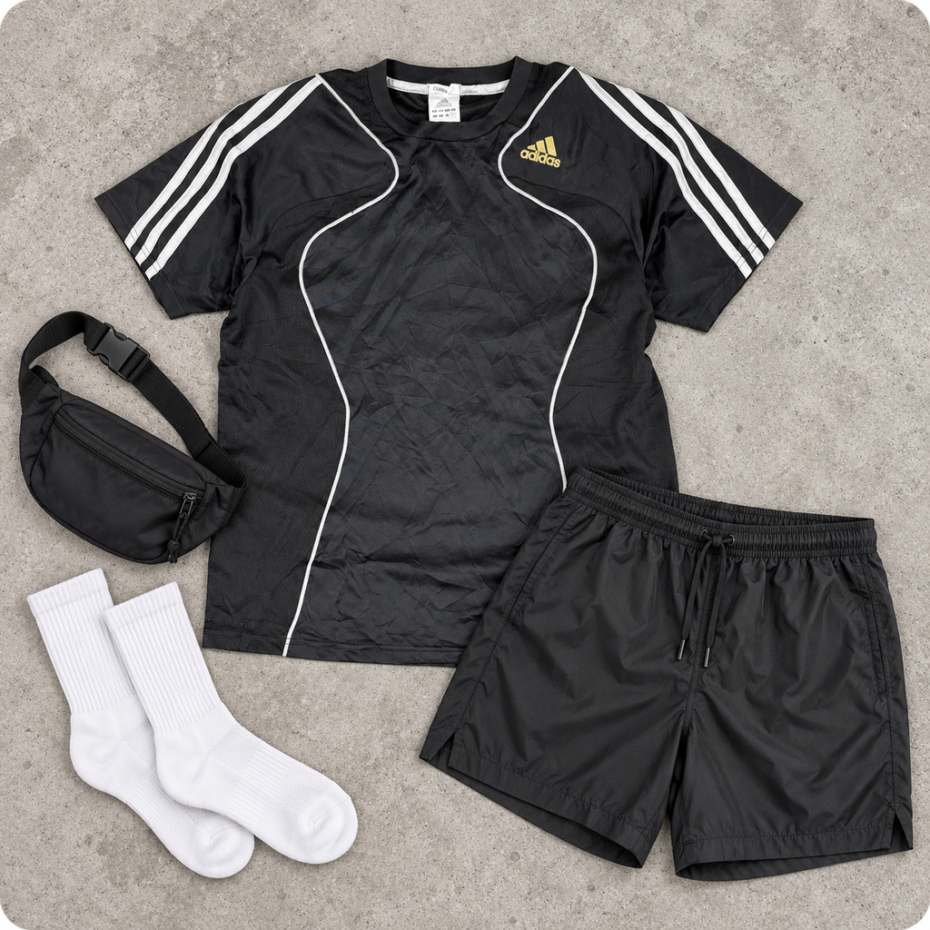 Vintage Adidas Climacool Jersey Men's Small Black Activewear T-shirt