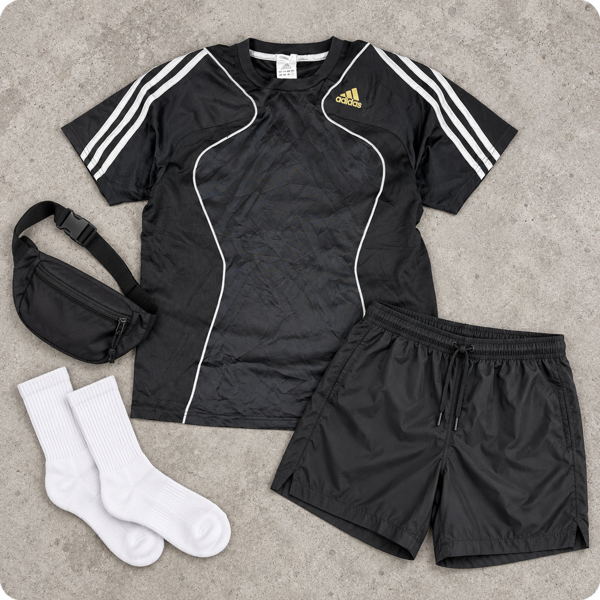 Vintage Adidas Climacool Jersey Men's Small Black Activewear T-shirt