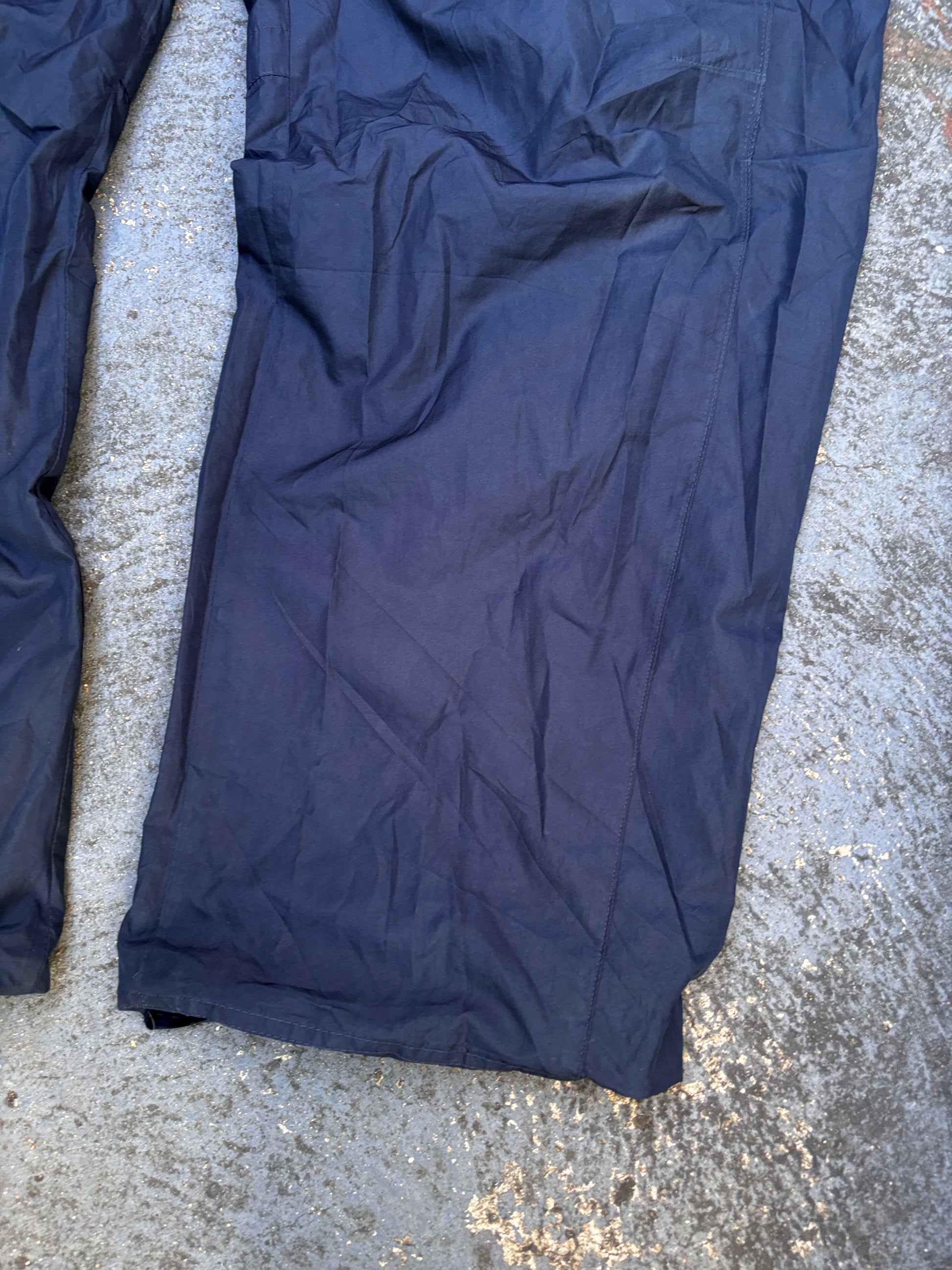 Nike FC Barcelona Track Pants Size XL Navy Football Badge Wide Leg Windbreakers