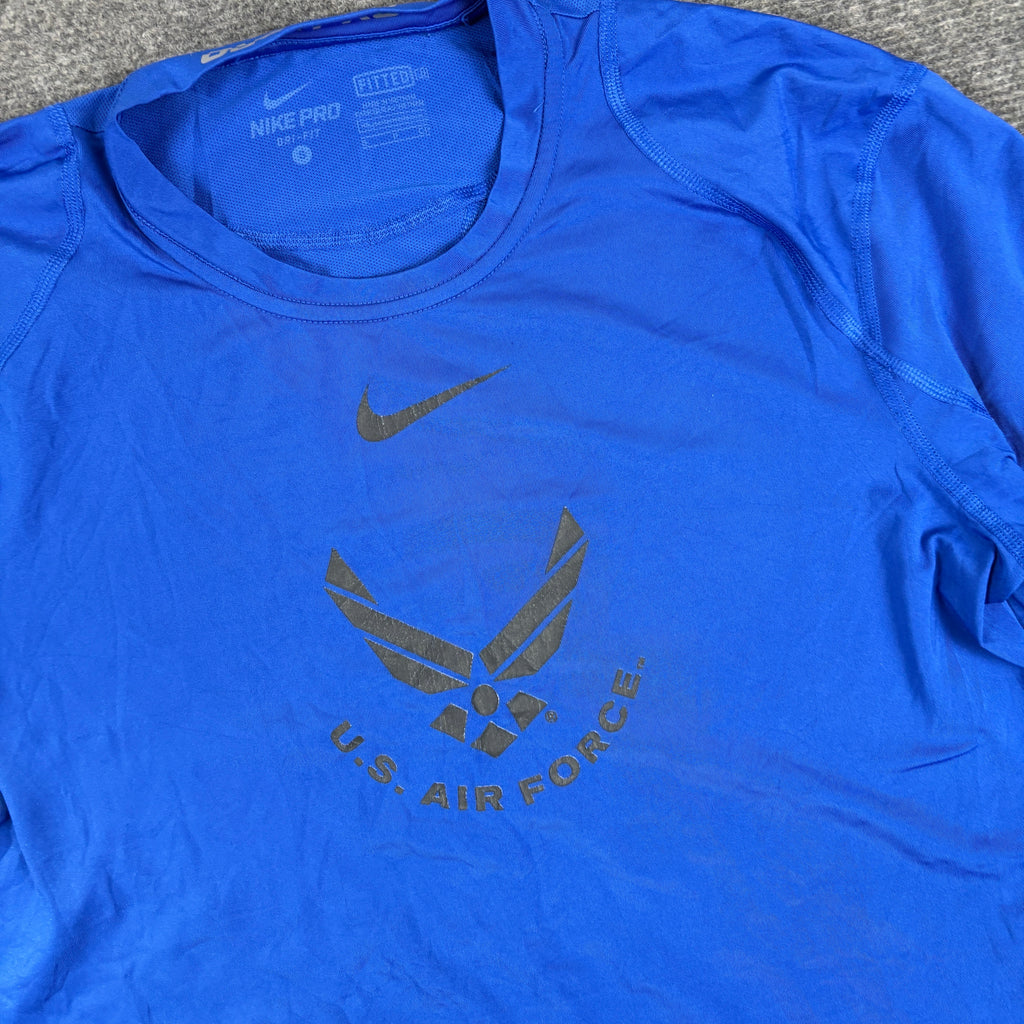 Nike Pro Dri-fit Compression T-shirt Men's Small Blue US Air Force Graphic
