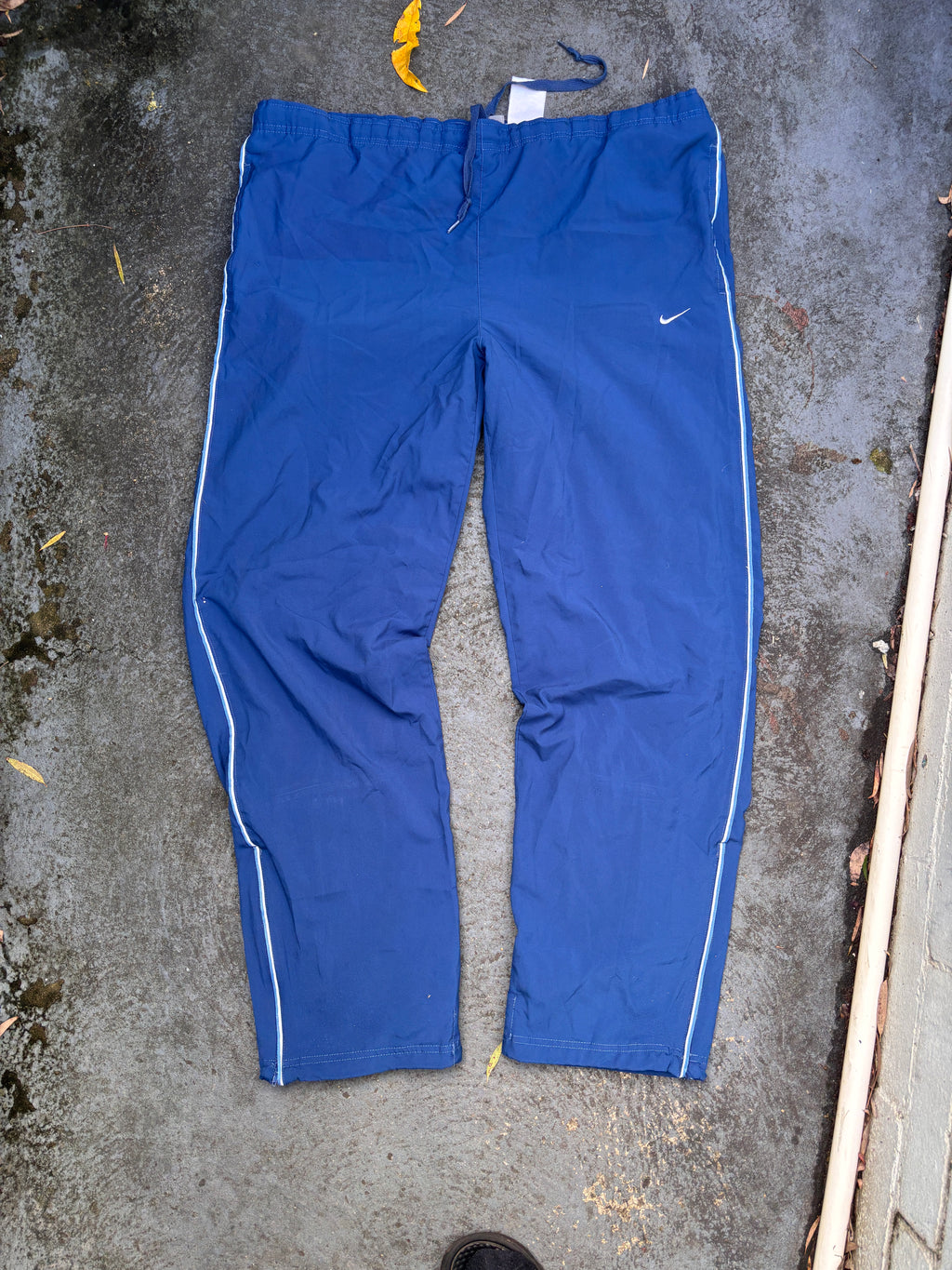 Vintage Y2K Nike Tracksuit Set Size XL White Blue Detail Jacket Blue Track Pants