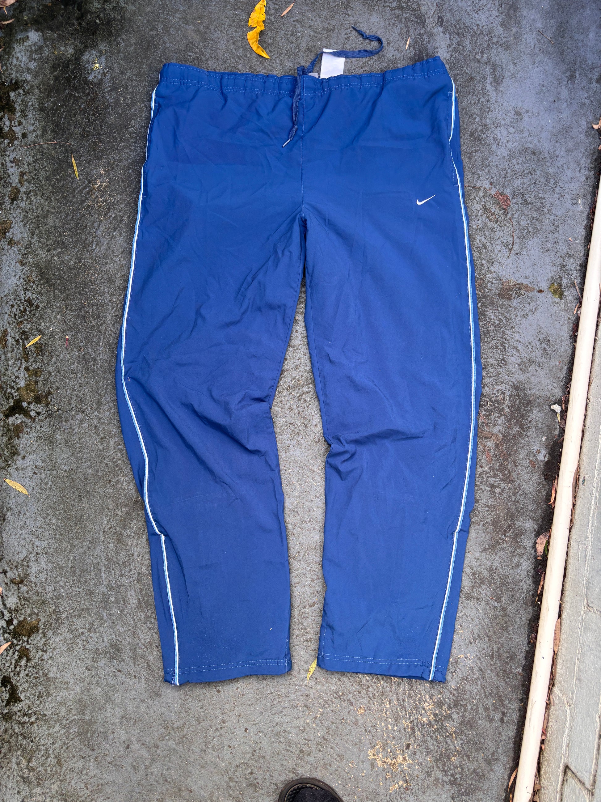 Vintage Y2K Nike Tracksuit Set Size XL White Blue Detail Jacket Blue Track Pants