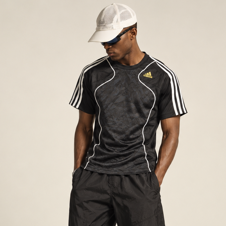 Vintage Adidas Climacool Jersey Men's Small Black Activewear T-shirt