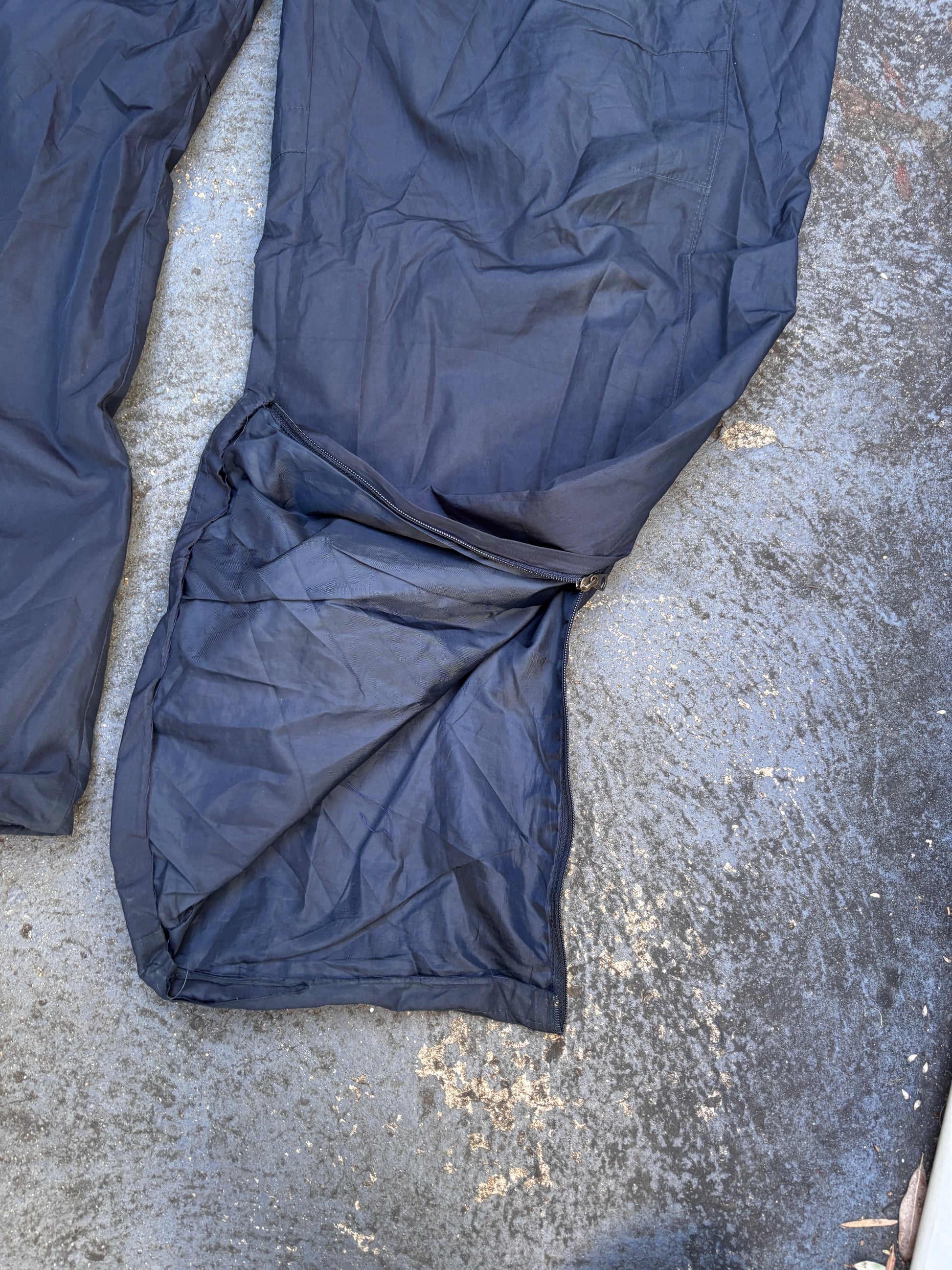 Nike FC Barcelona Track Pants Size XL Navy Football Badge Wide Leg Windbreakers