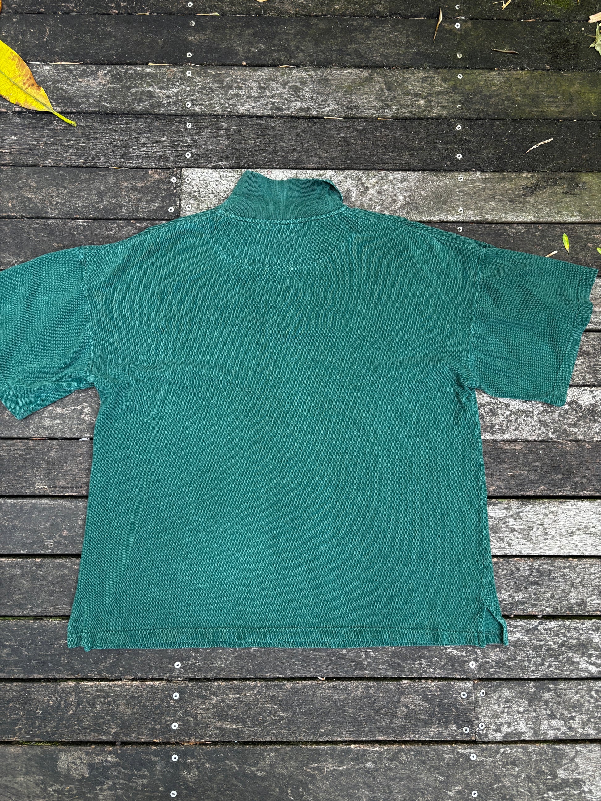 Vintage Kathmandu Polo Size L Green Cotton Lizzard Tag Gorpcore