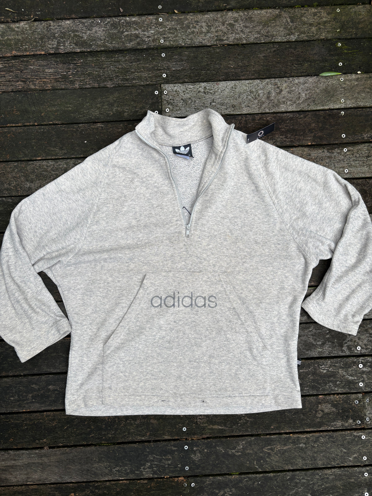 Vintage Adidas 1/4 Zip Ugly Jumper Size S
