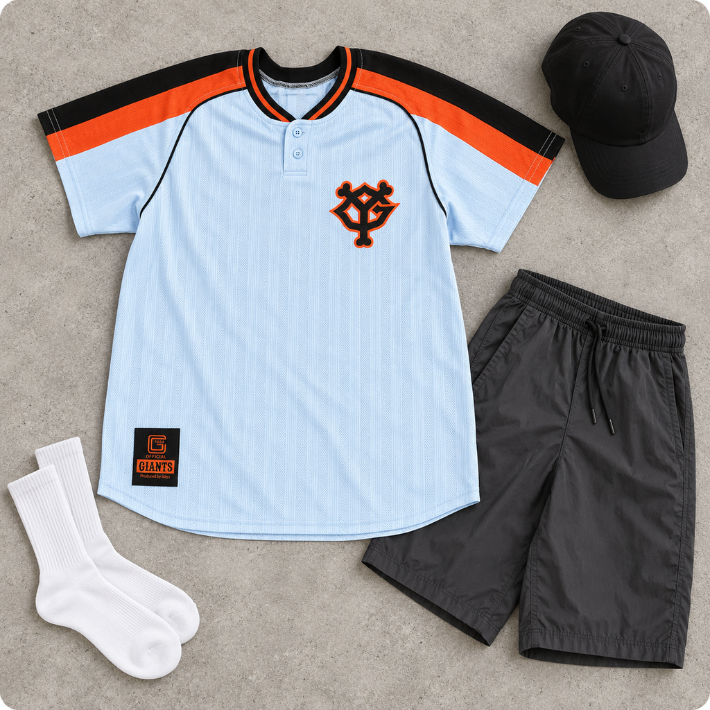 Tokyo Giants Japanese Baseball Jersey Men's Small Blue Orange NPL T-shirt