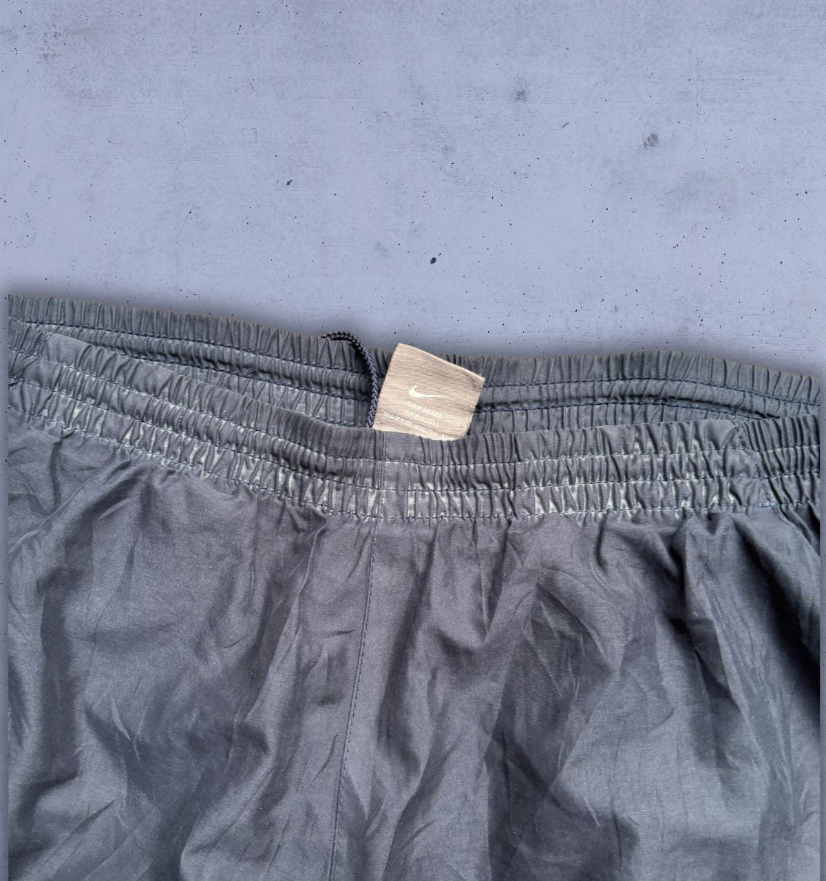 Vintage Y2K Nike Track Pants Size M Navy White Swoosh Classic Wide Leg Ankle Zip