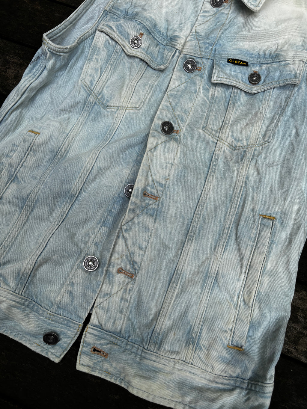 Y2K G-Star Raw Denim Vest Size M
