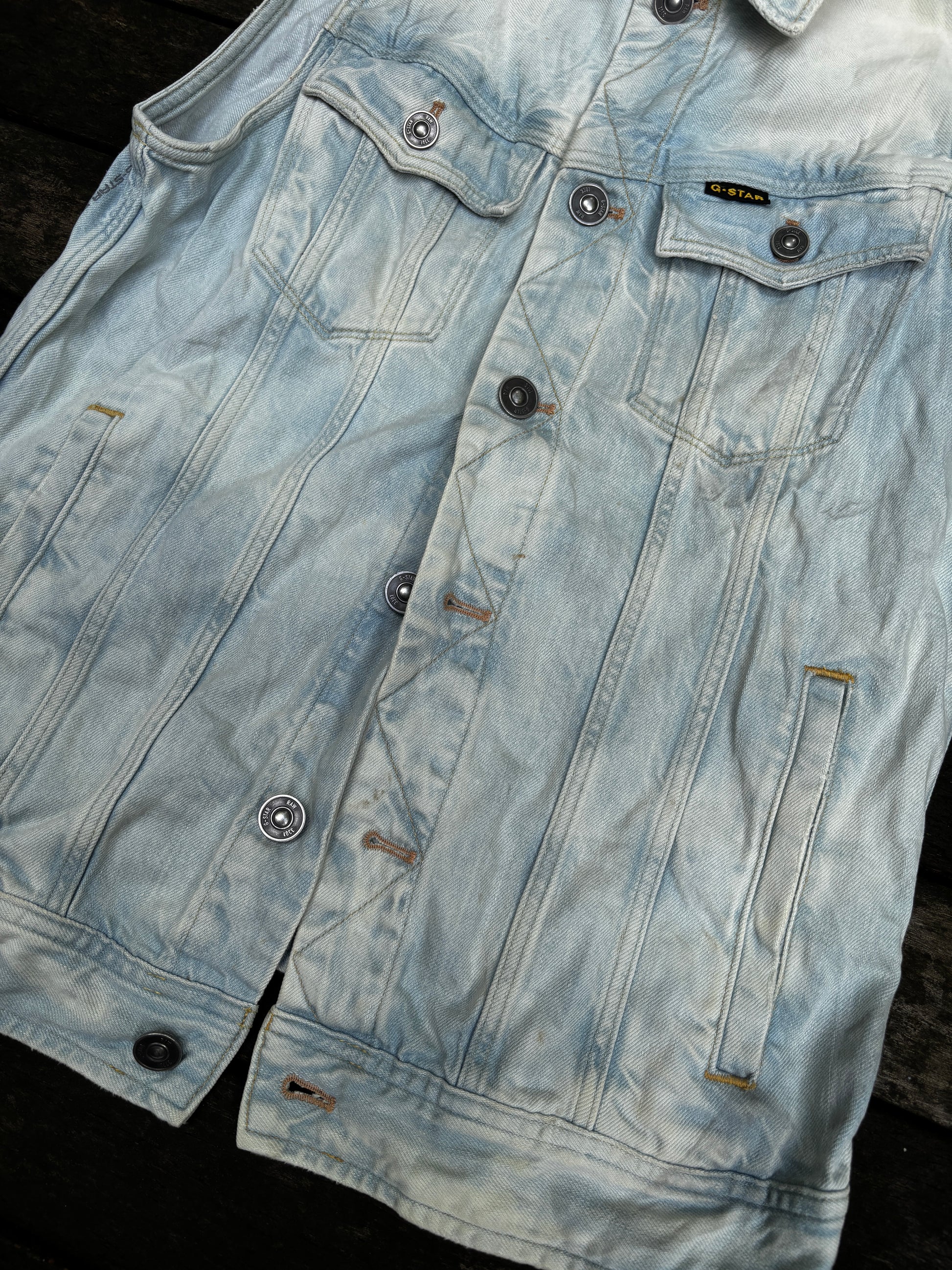 Y2K G-Star Raw Denim Vest Size M
