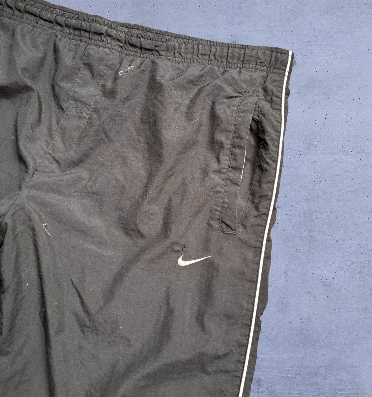 Vintage Y2K Nike Track Pants Men's L Black White Detail Classic