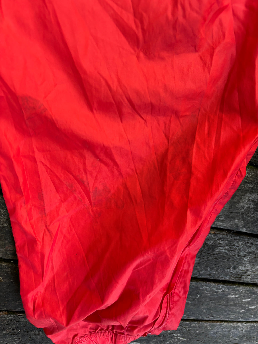 90's Nike Red on Red Nylon Lightweight Winderbreaker Track Pants