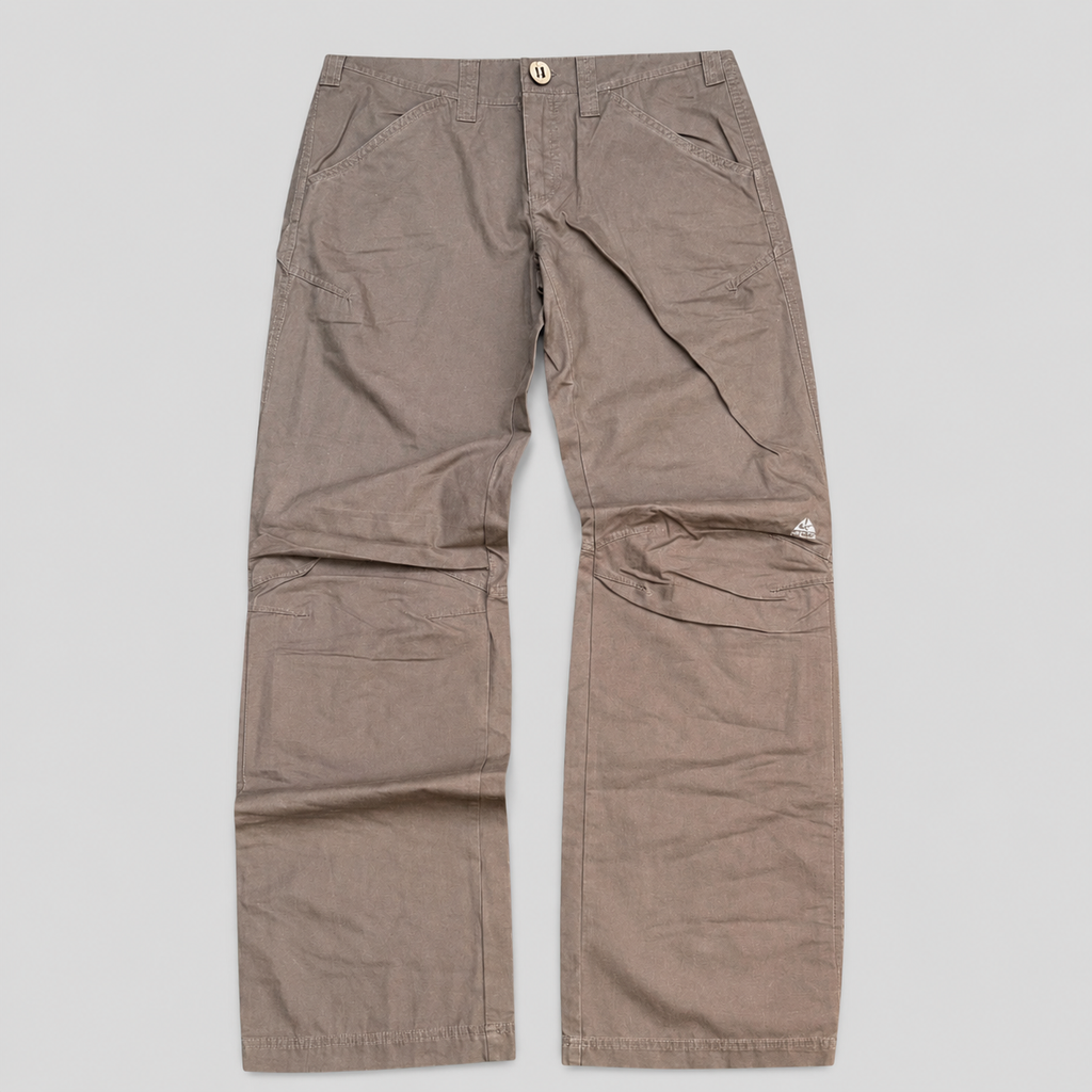Vintage Y2K Nike ACG Pants Womens S Brown Double Knee Hiking Chinos