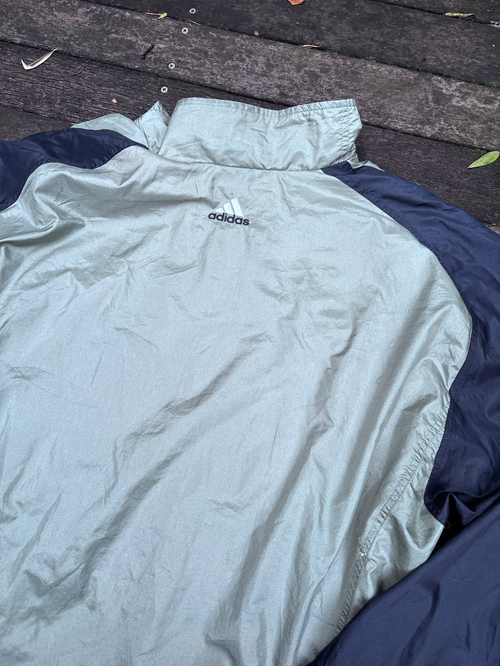 ADIDAS Classic Y2K Jacket Size XL Grey Green