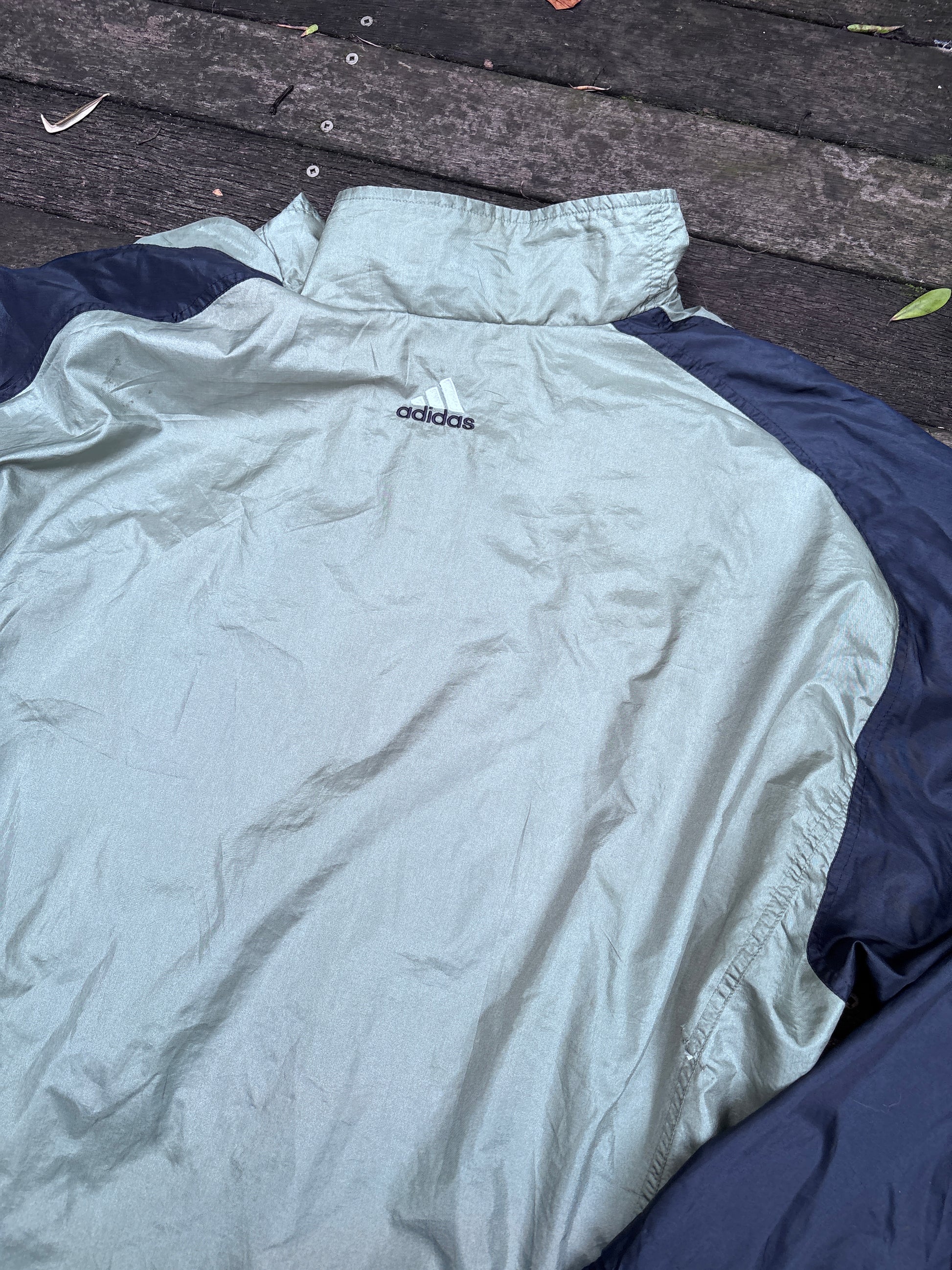 ADIDAS Classic Y2K Jacket Size XL Grey Green