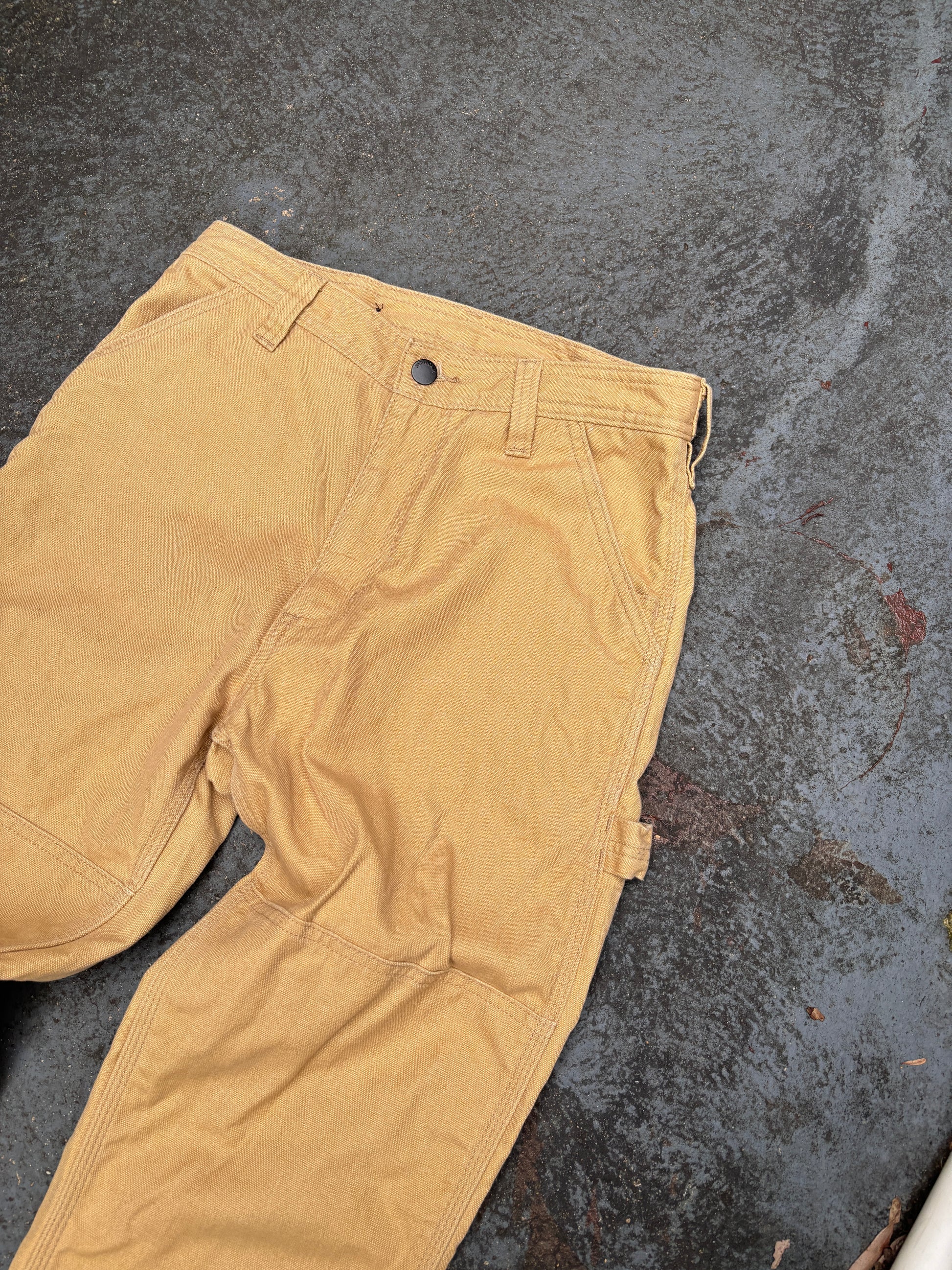 Patagonia Carpenter Jeans Size S Tan Workwear Pocket Logo Brown Tag Straight Leg