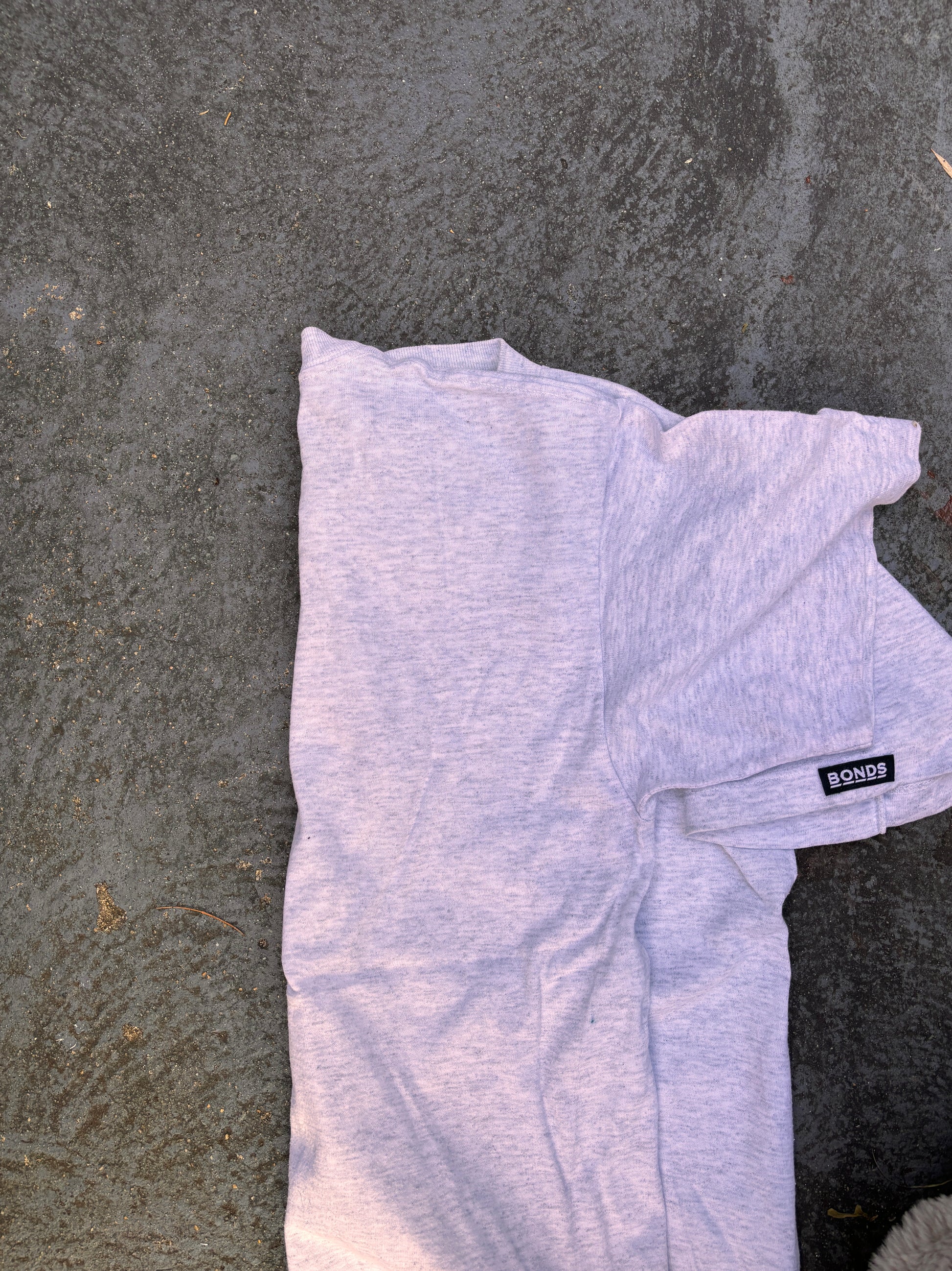 Vintage Y2K Bonds ISC Sydney Olympic T-shirt Sz S Grey Big Logo Australian Made
