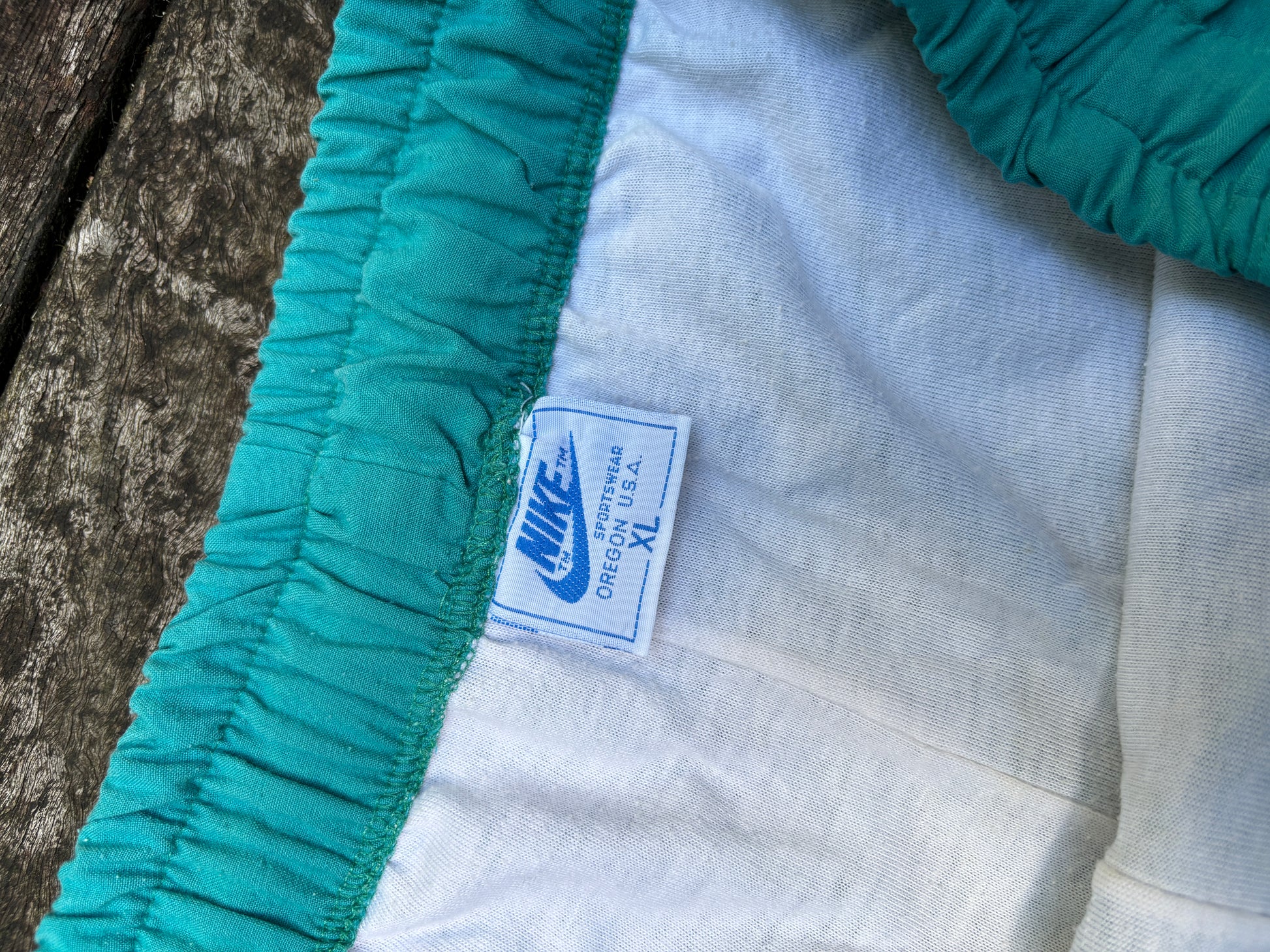 Vintage 90s Nike Track Pants Size XL Teal Cuffed Ankle