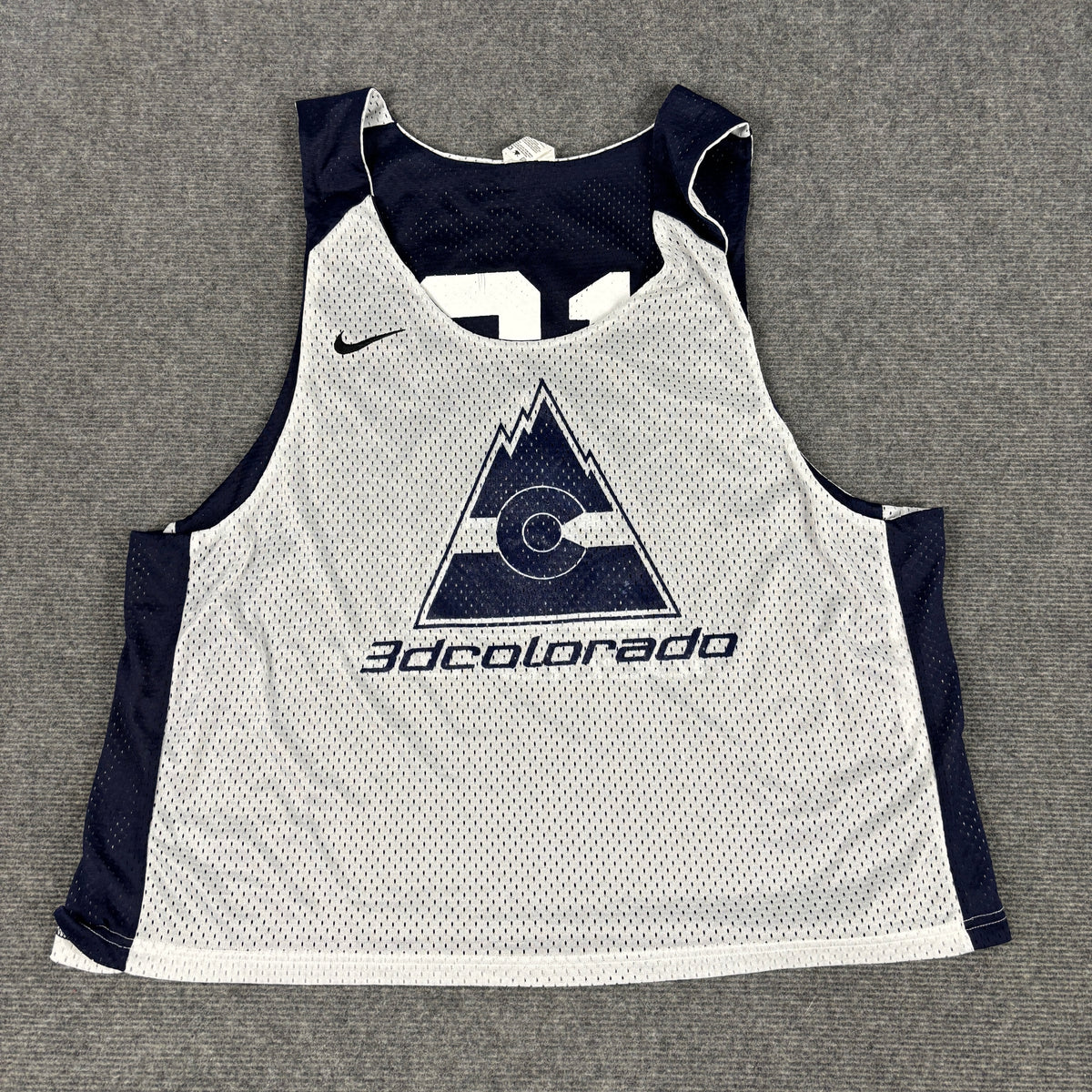 Nike Reversible Basketball Jersey Men's Large White Blue Mesh