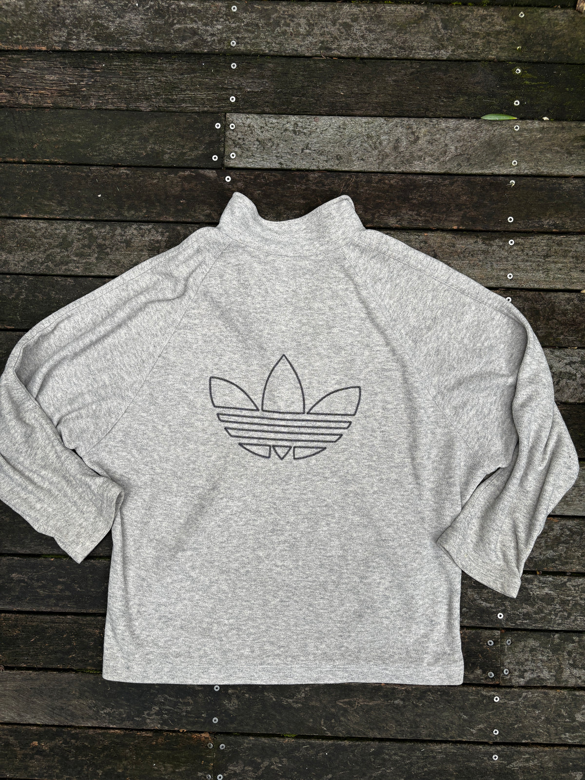 Vintage Adidas 1/4 Zip Ugly Jumper Size S