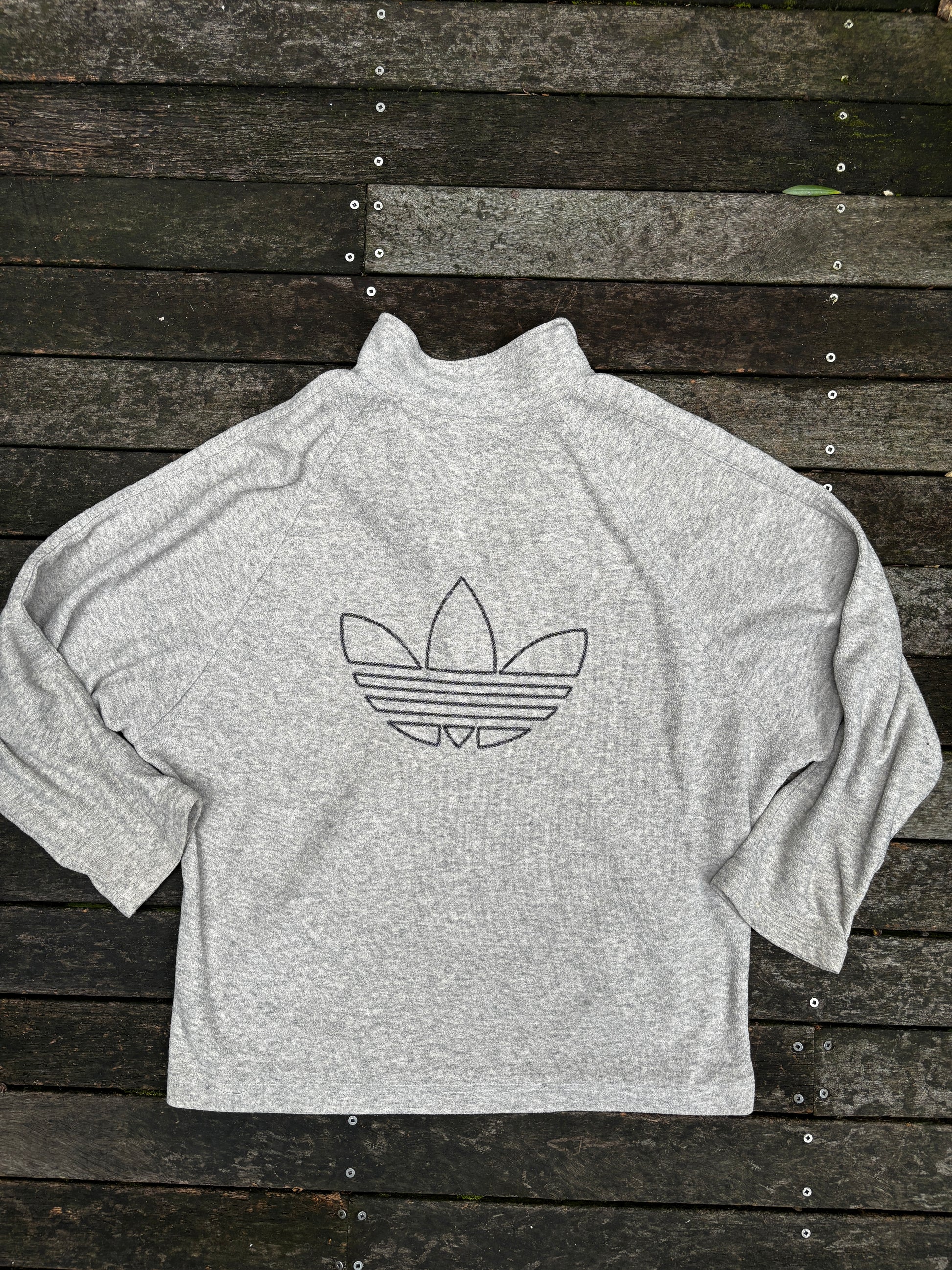 Vintage Adidas 1/4 Zip Ugly Jumper Size S