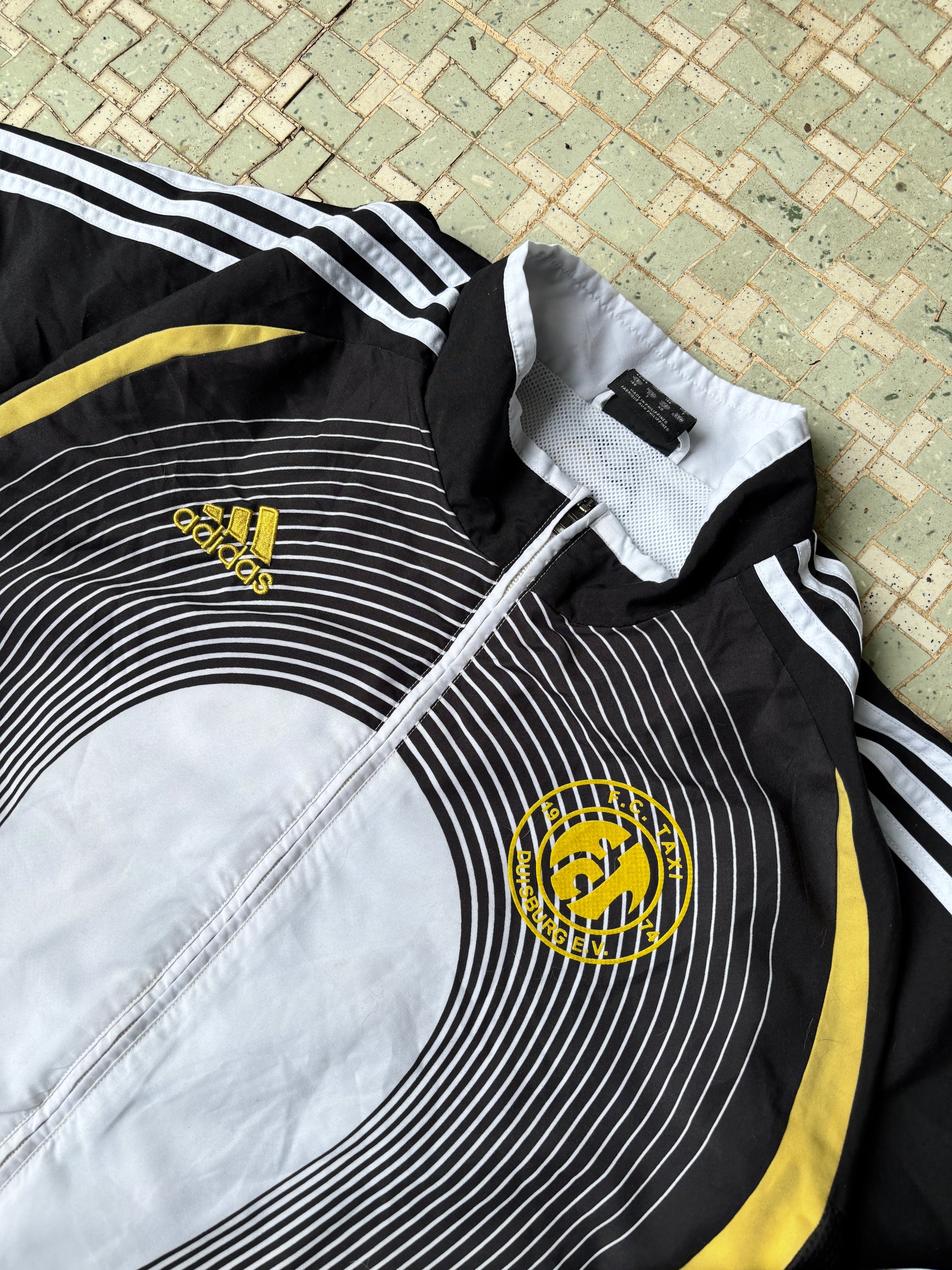 Vintage ADIDAS Jacket Size L Y2K FC Taxi Duisburg Football