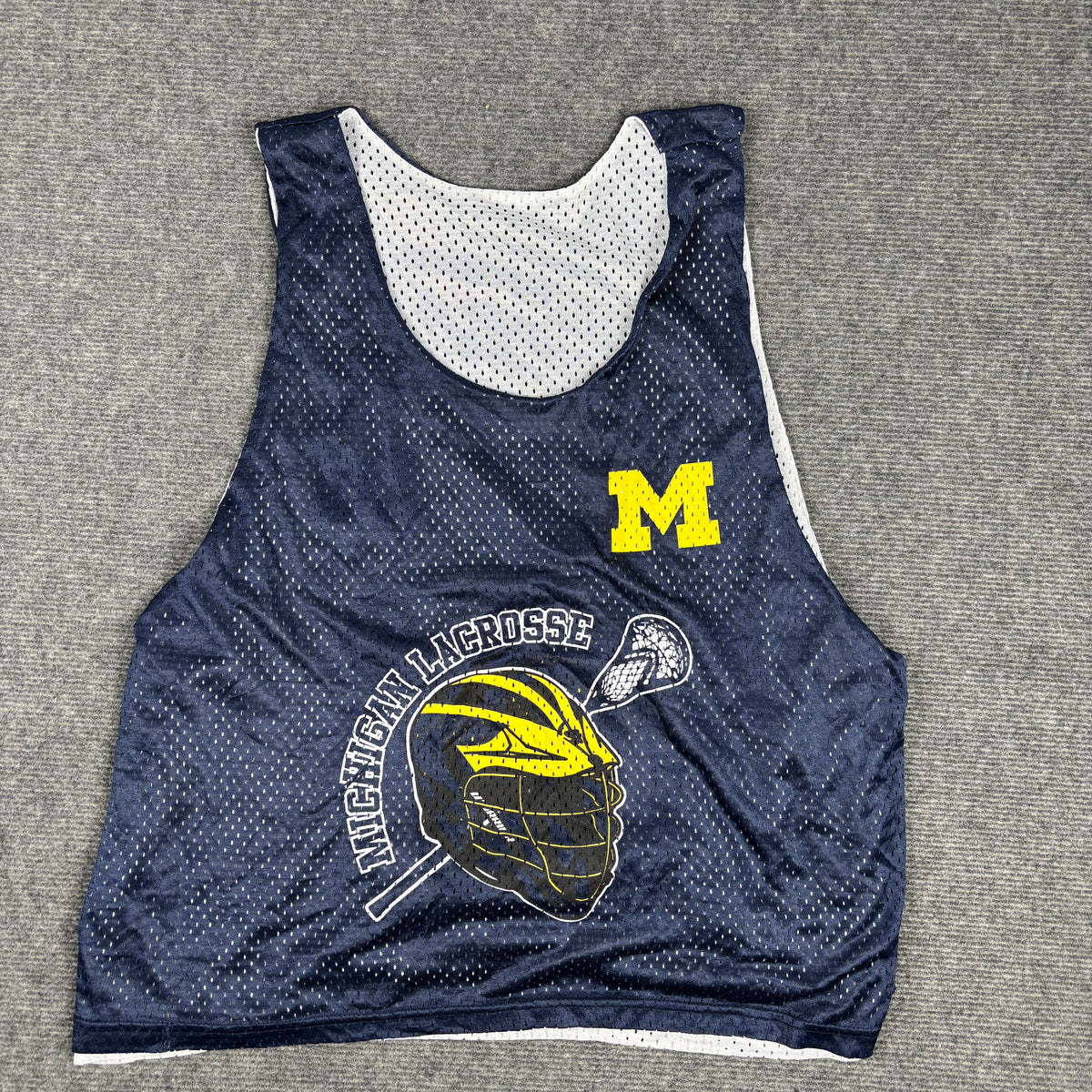 Vintage Lacrosse Reversible Jersey Women's M White Blue Mesh Activewear