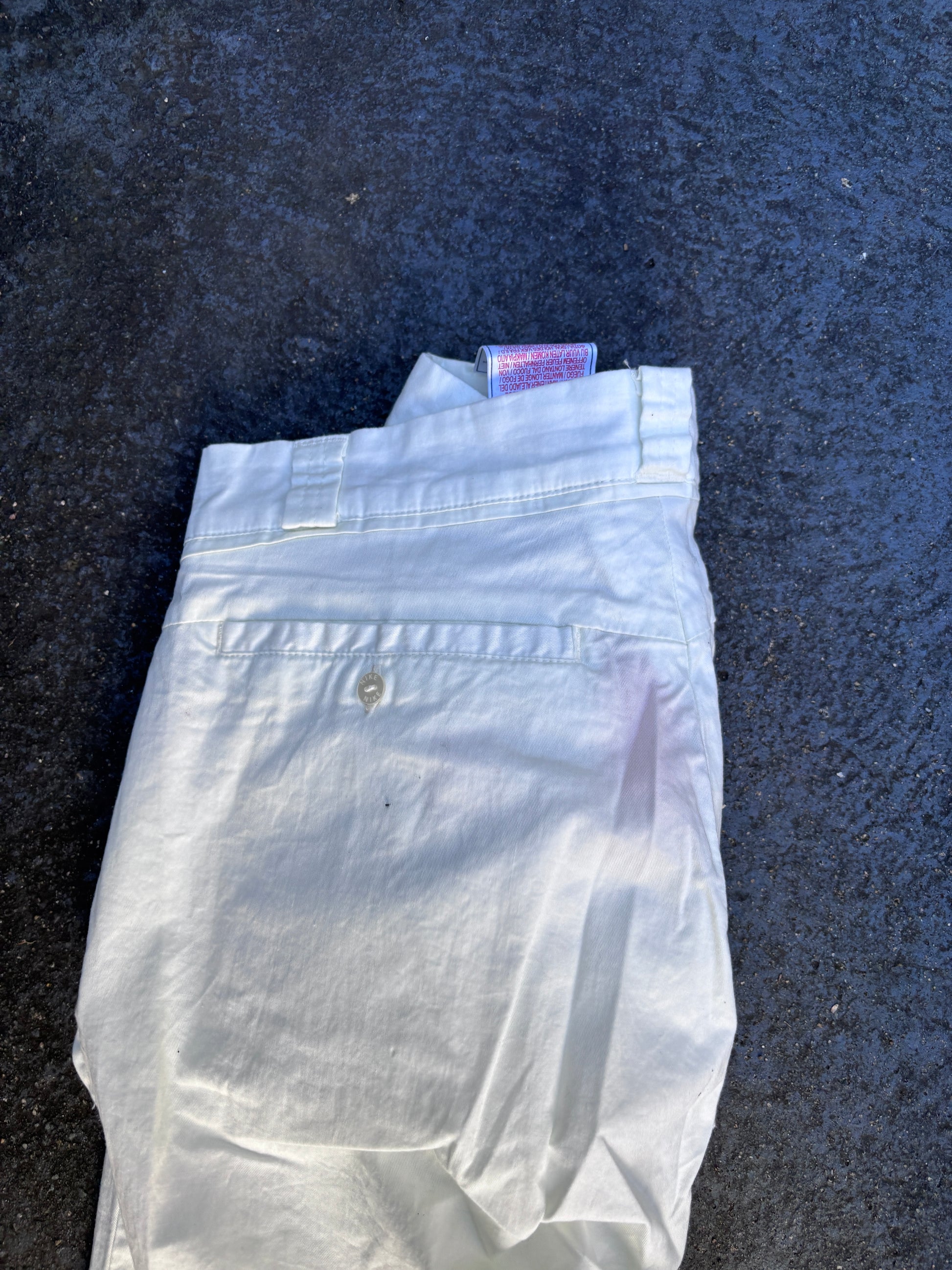 Vintage Y2K Nike Pants Size 12 (M) Double White NWT Pleated Wide Leg Cotton