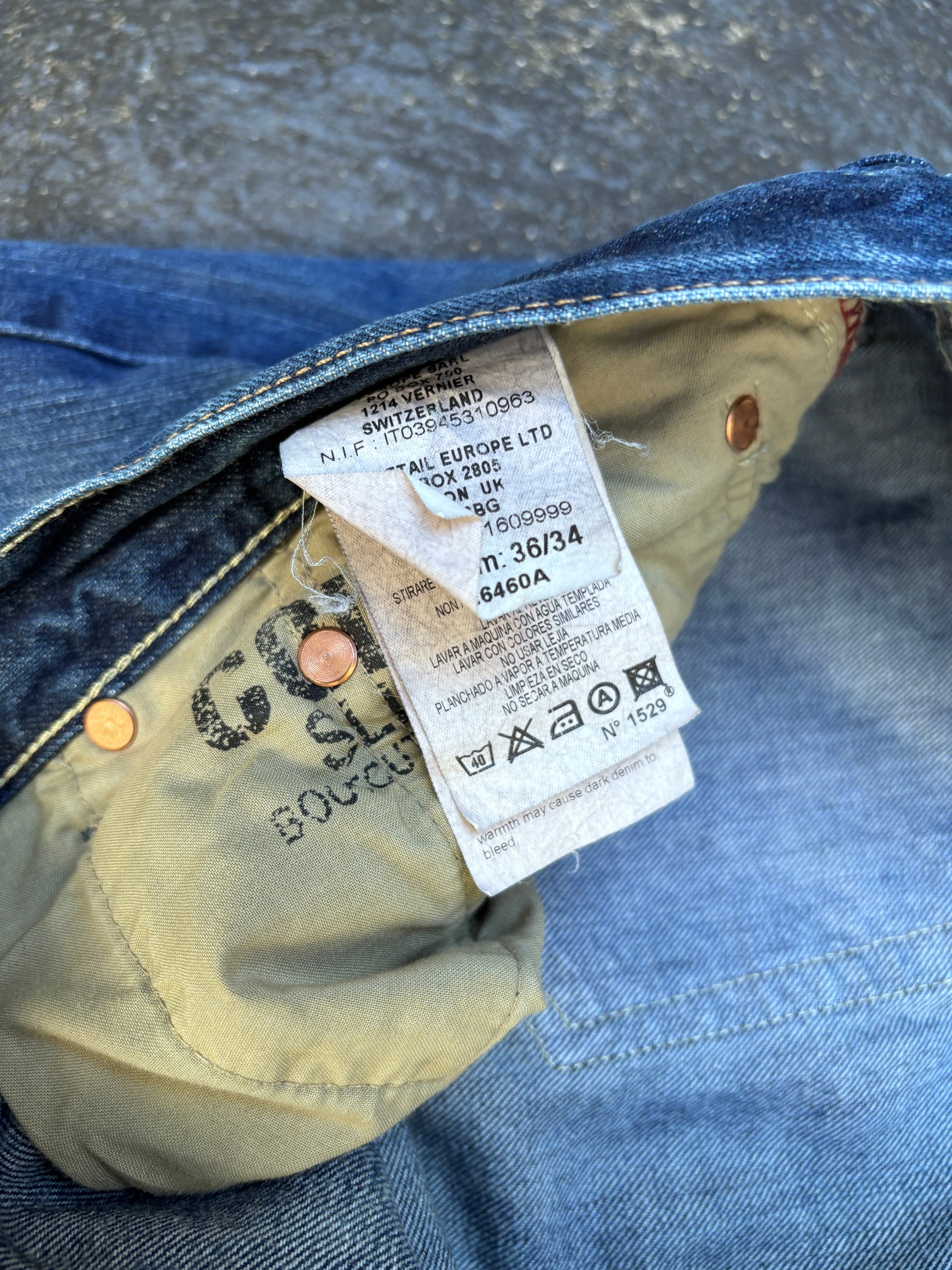 Polo Ralph Lauren Jeans Sz 36 Blue Wide Leg Mid Wash Denim Button Front Tunisia