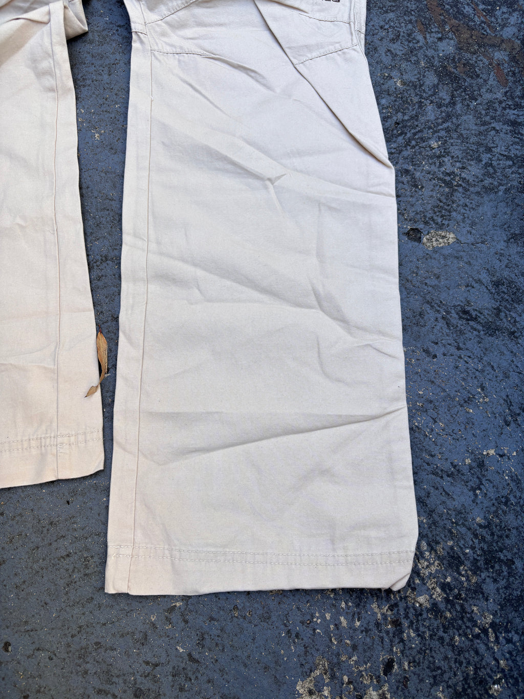 Vintage Y2K Nike ACG Pants Small Cream Double Knee Straight Leg Embroidered Logo